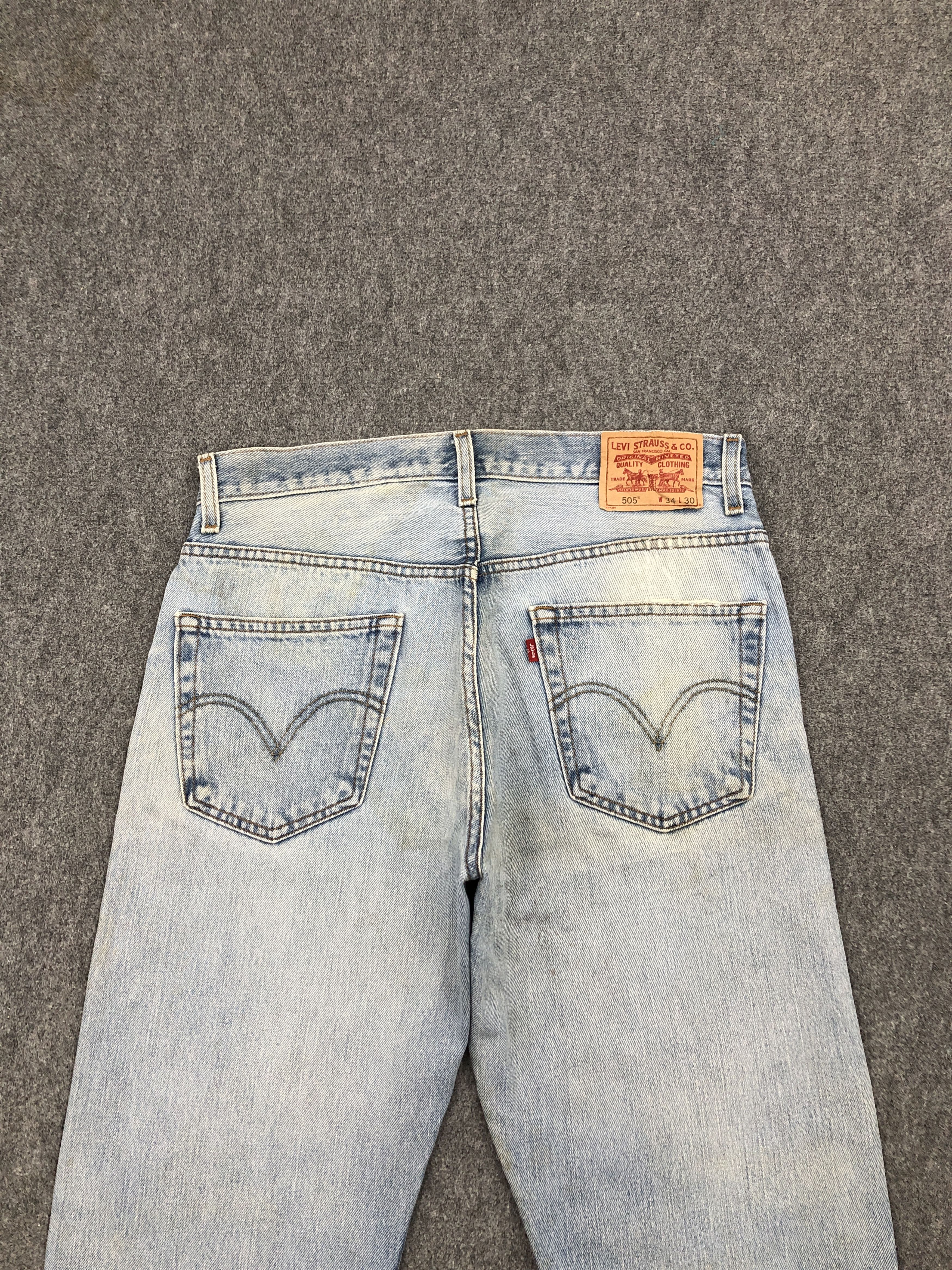 Levi's × Vintage Vintage Levis 505 Light Washed Denim Jeans Size US 33 - 4 Thumbnail