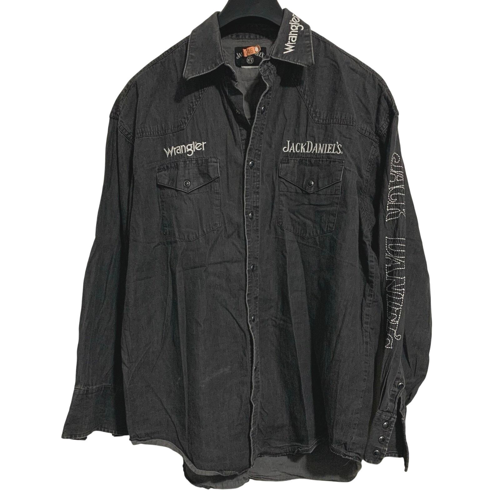 Other Jack Daniel’s Wrangler Men’s Embroidered Gray Button Shirt Size US L / EU 52-54 / 3 - 1 Thumbnail
