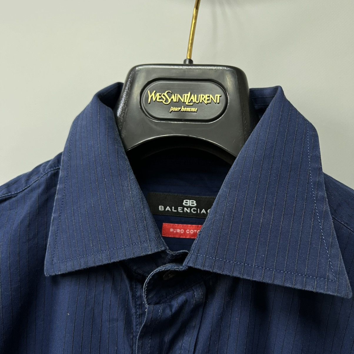 Balenciaga Vintage 90s Balenciaga Long Sleeve Button Up Shirt Size US L / EU 52-54 / 3 - 8 Thumbnail
