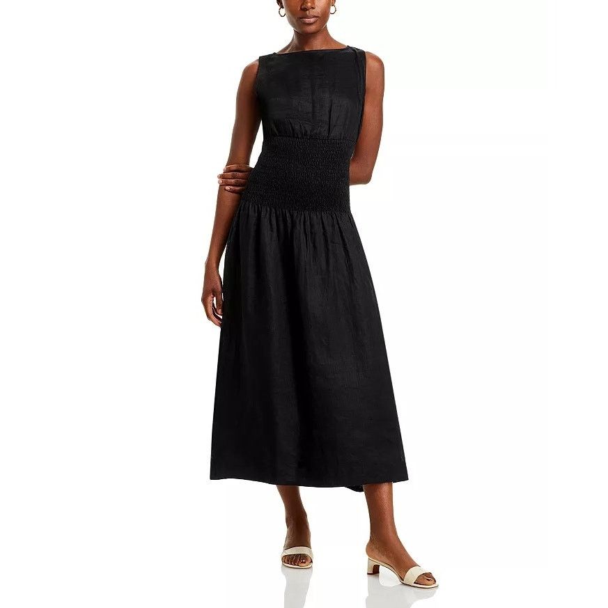 FAITHFULL Faithfull the Brand Women Smocked Waist Midi Dress Size 6 Size M / US 6-8 / IT 42-44 - 1 Thumbnail