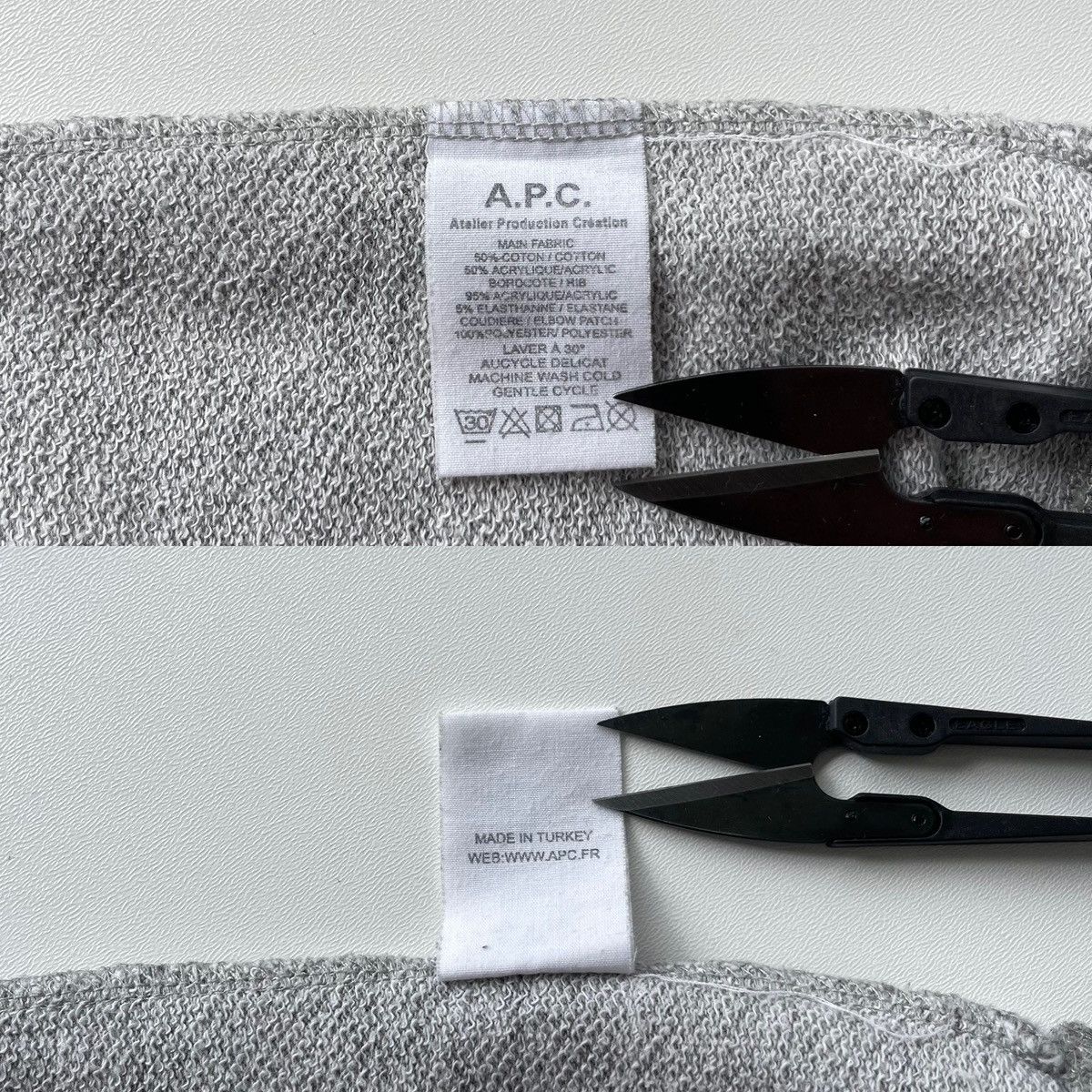 A.P.C. A.P.C. Mecano Crew Neck Sweatshirt Sweater Grey Size US L / EU 52-54 / 3 - 9 Thumbnail