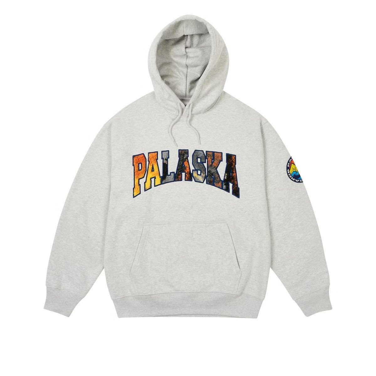 Palace Palace Grape Zip Up Hoodie Grey Marl Large | Grailed