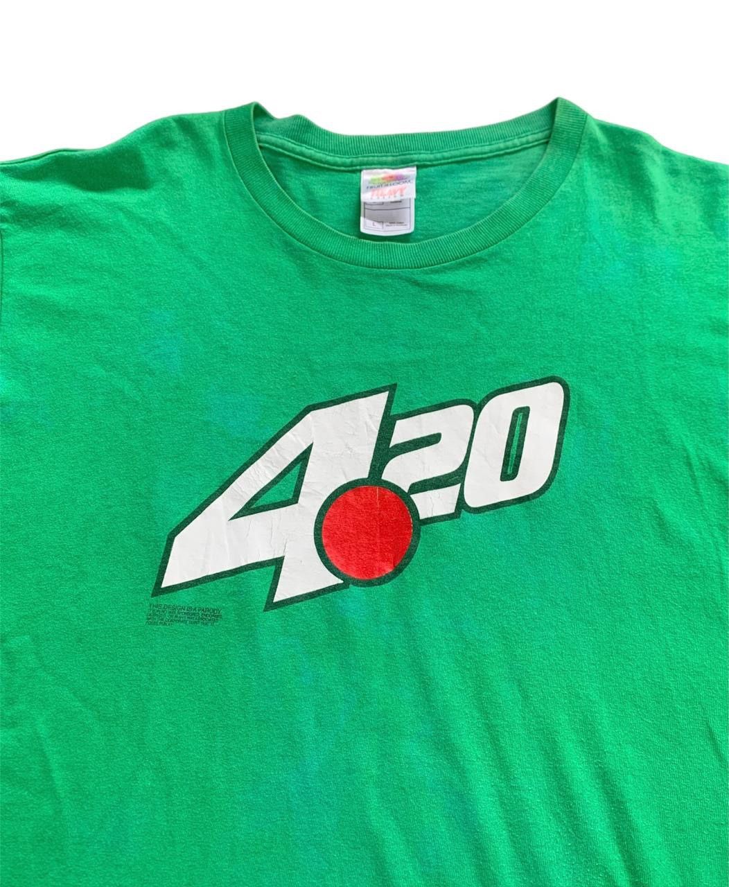 Vintage Vintage Y2K Parody 7UP 420 Weed Tee Size US L / EU 52-54 / 3 - 2 Thumbnail