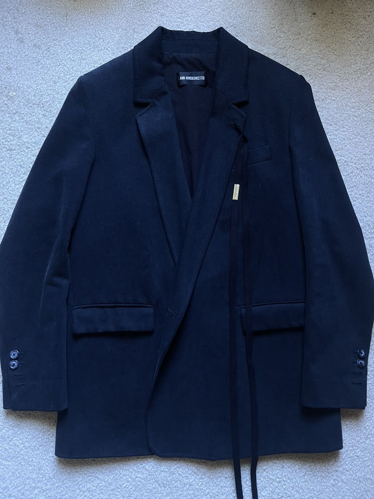 Ann Demeulemeester ANN DEMEULEMEESTER AGNES SLOUCHY JACKET FADED DENIM Size 36R - 1 Thumbnail