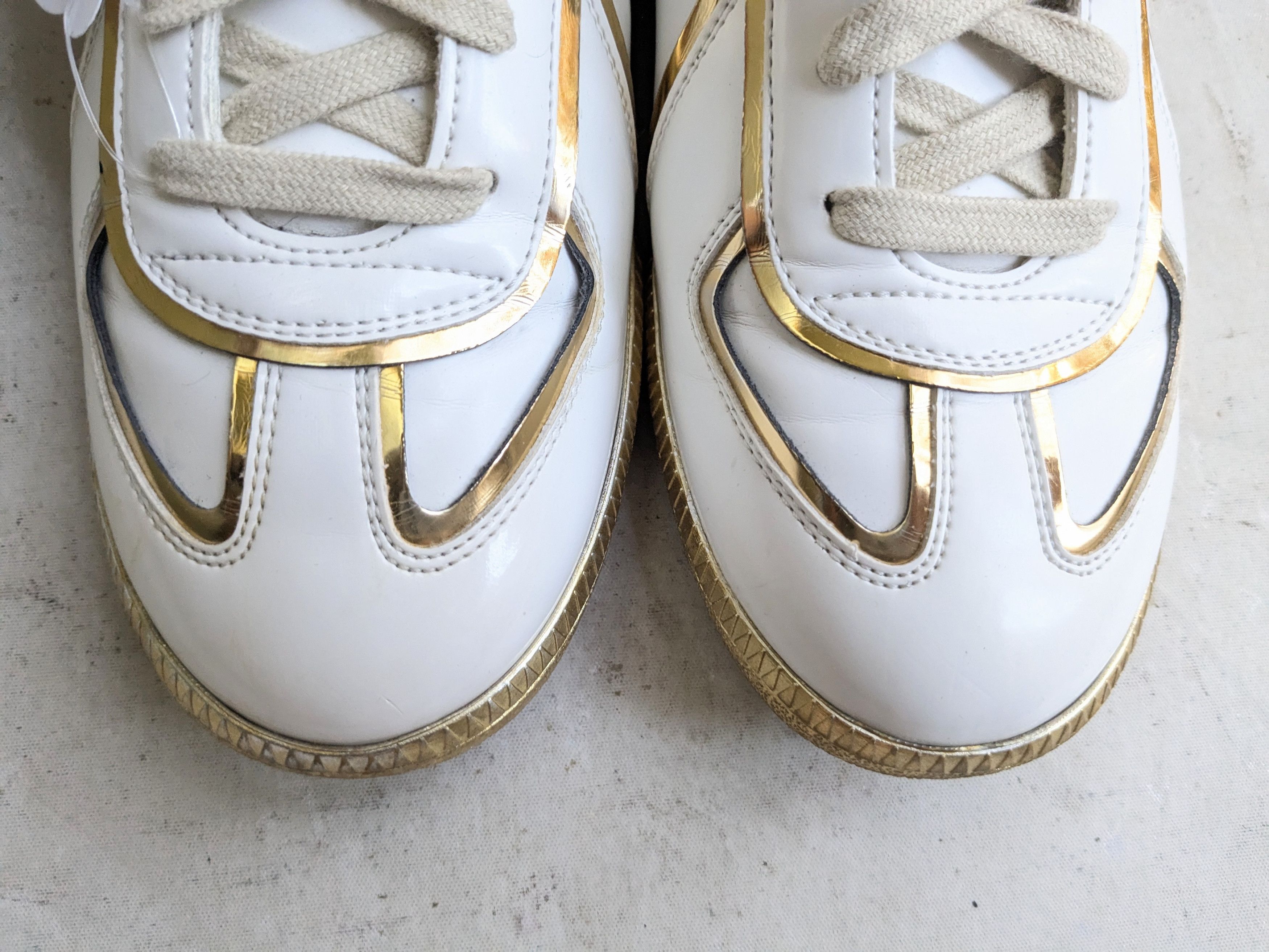Maison Margiela Maison Margiela GAT Replica White Gold Patent Leather 8 41 Size US 8 / EU 41 - 3 Thumbnail
