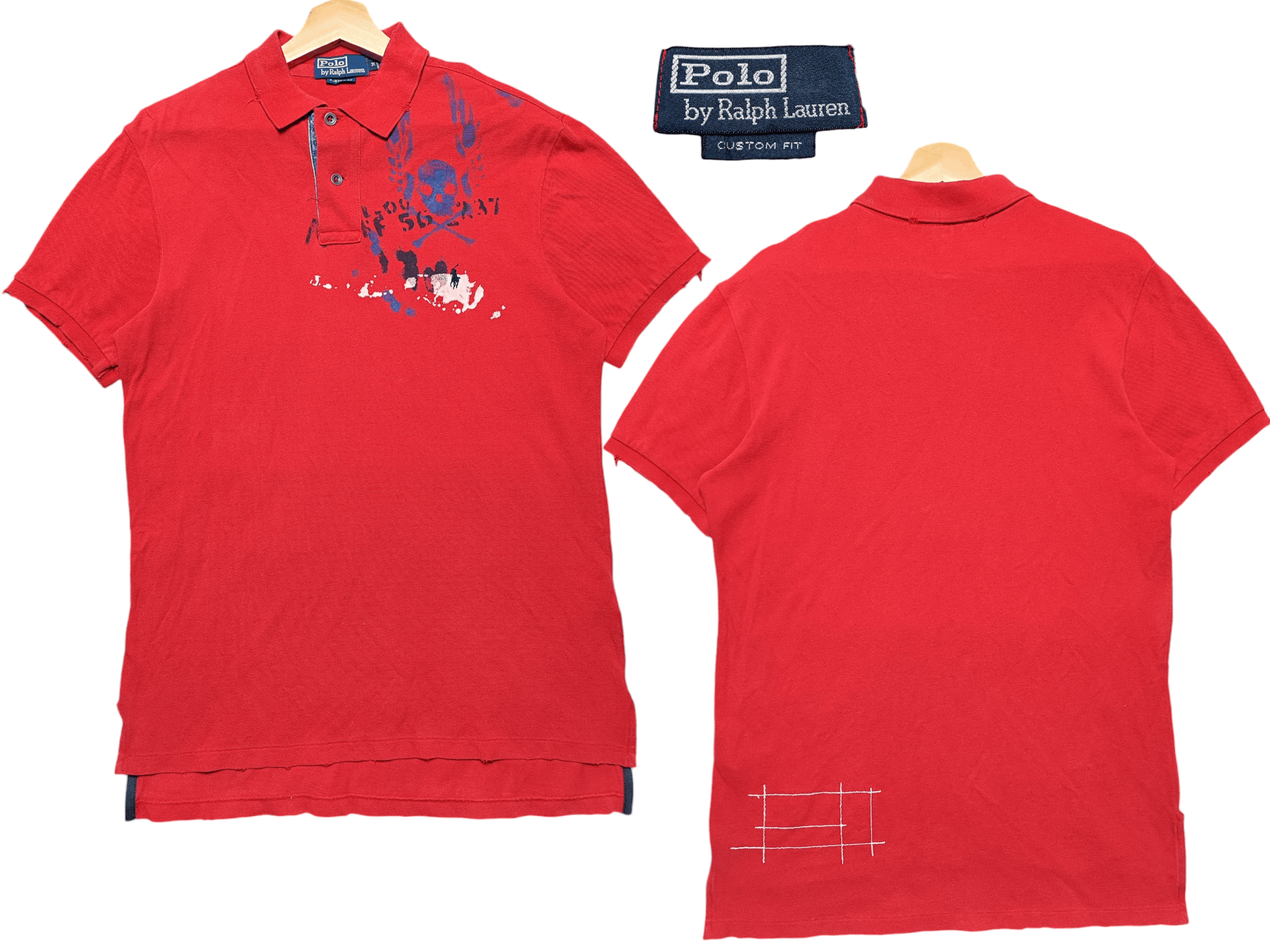 Polo Ralph Lauren Vintage Polo Ralph Lauren Skull Design Red Size US M / EU 48-50 / 2 - 1 Thumbnail