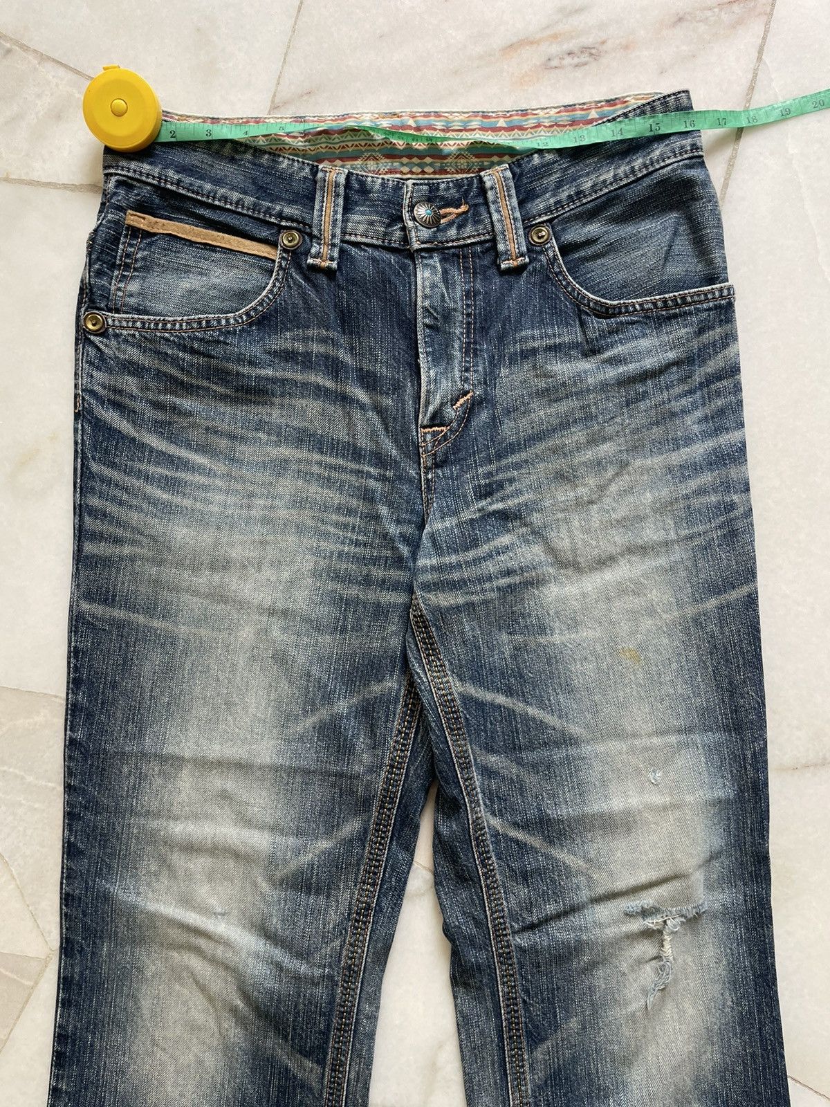 If Six Was Nine Vintage Edwin Navajo Distressed Jeans Size US 32 / EU 48 - 3 Thumbnail