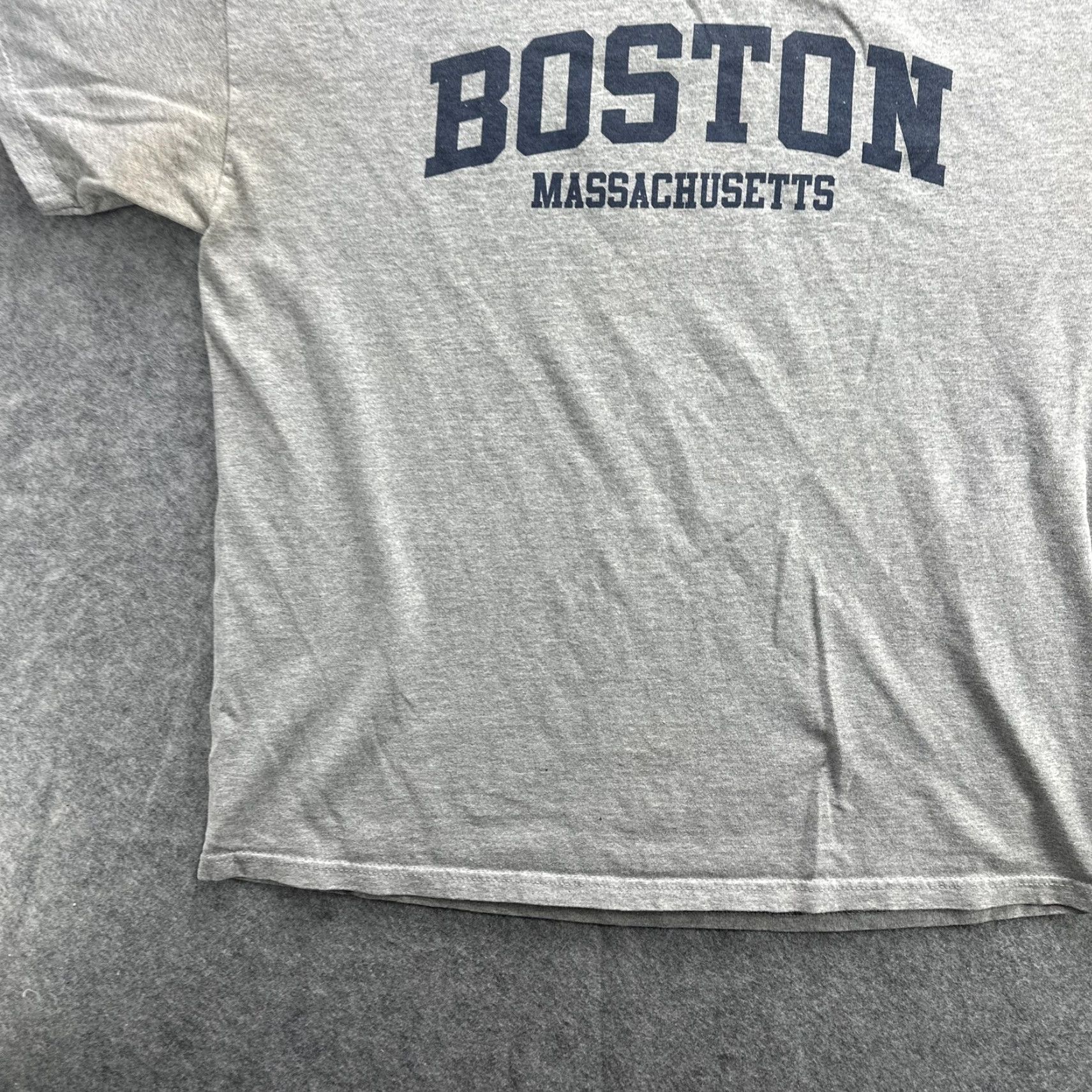 Vintage VINTAGE Boston Massachusetts Shirt Mens Large Gray Heather Graphic Tee Delta Pro Weight Size US L / EU 52-54 / 3 - 4 Thumbnail