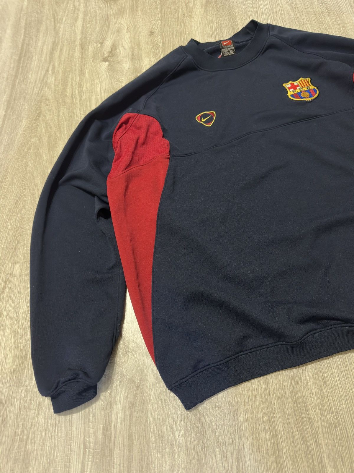 Nike Vintage 90's Nike Barcelona Blue Football Sweatshirt Soccer Size US XXL / EU 58 / 5 - 3 Thumbnail