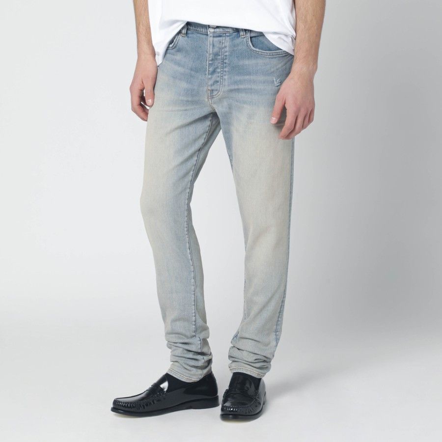 Amiri o1d2blof0226 Skinny Jeans in Light Blue Size US 34 / EU 50 - 3 Thumbnail