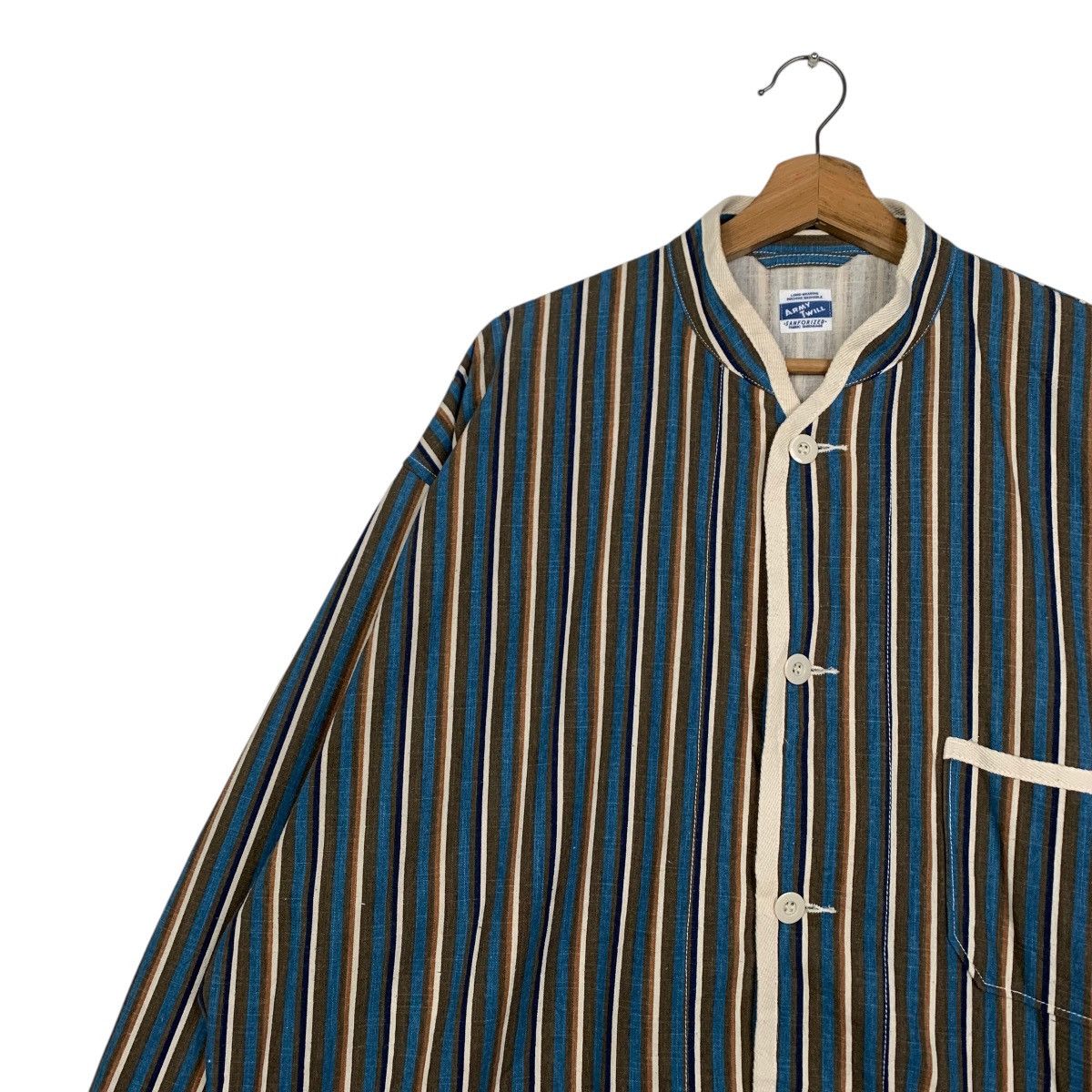 Vintage ☀️Nice design Army Twill stripe sanforized button jacket Size US L / EU 52-54 / 3 - 3 Thumbnail