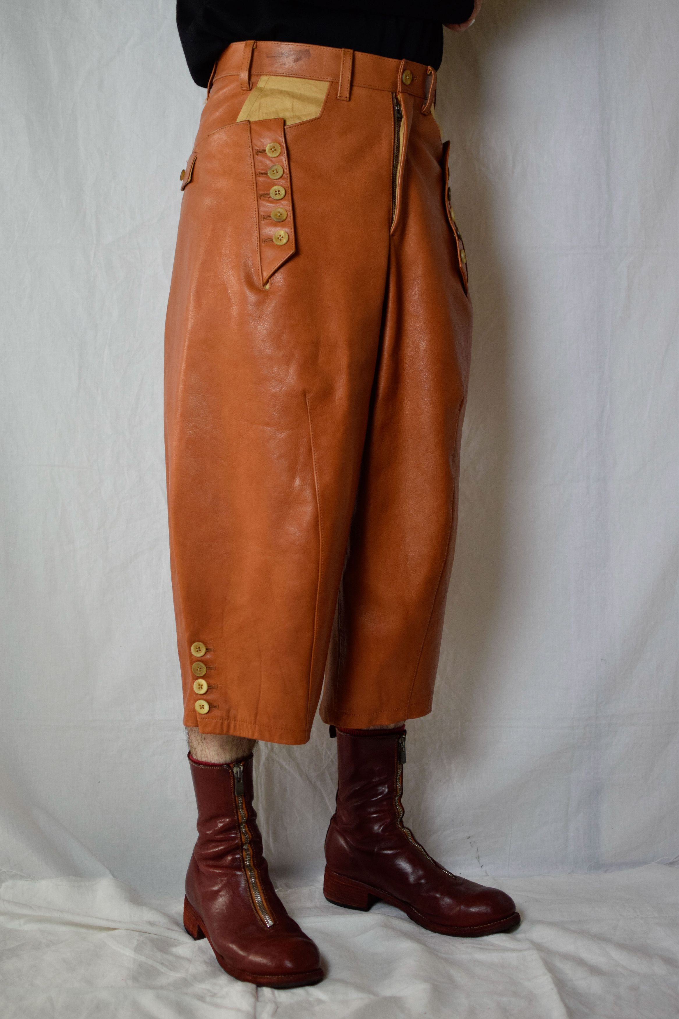 Yohji Yamamoto YYPH SS15 Leather Pants - HU-P43-702 Size US 30 / EU 46 - 5 Thumbnail