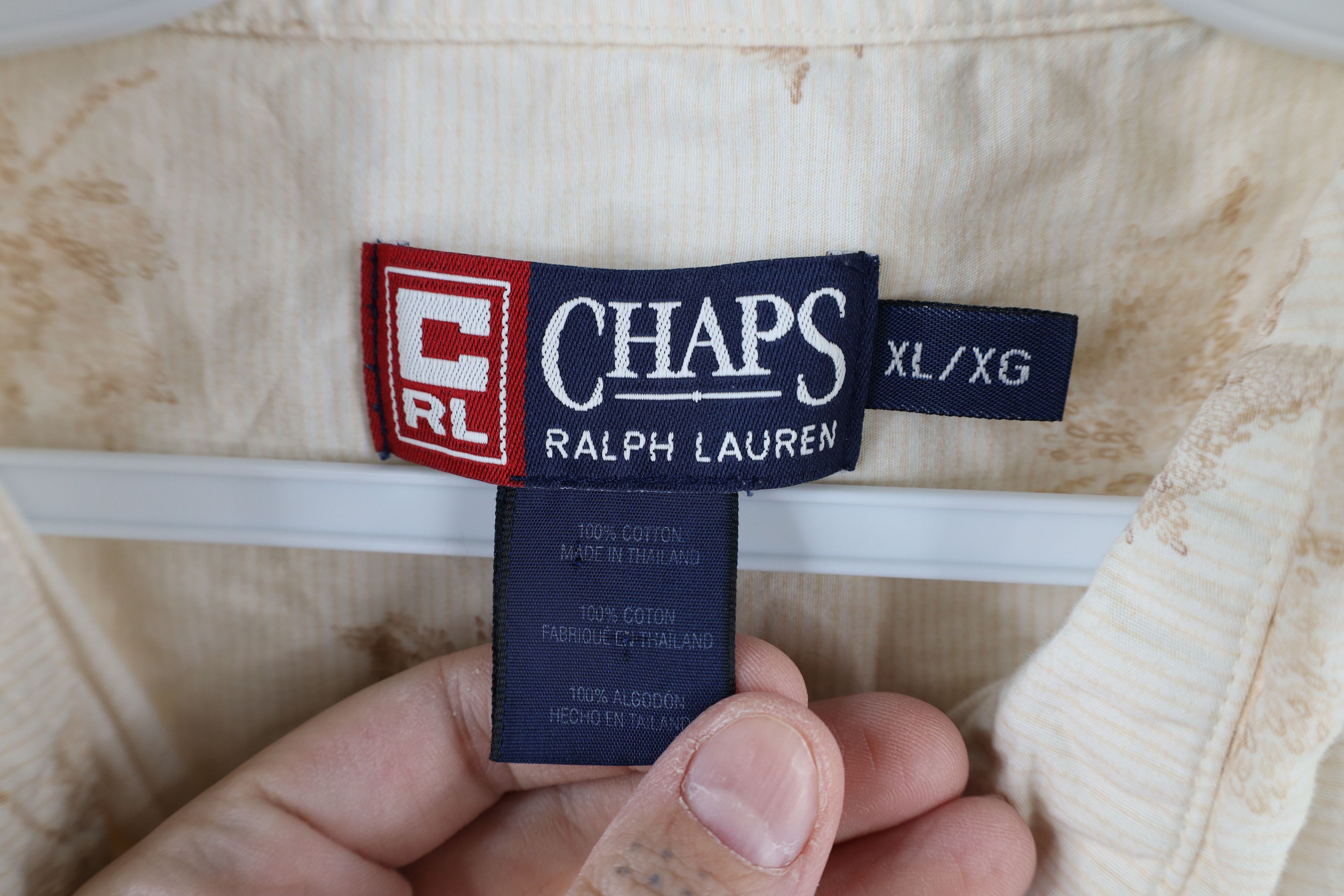 Polo Ralph Lauren Vintage 90s Chaps Ralph Lauren Over Print Button Down Shirt Size US XL / EU 56 / 4 - 8 Thumbnail