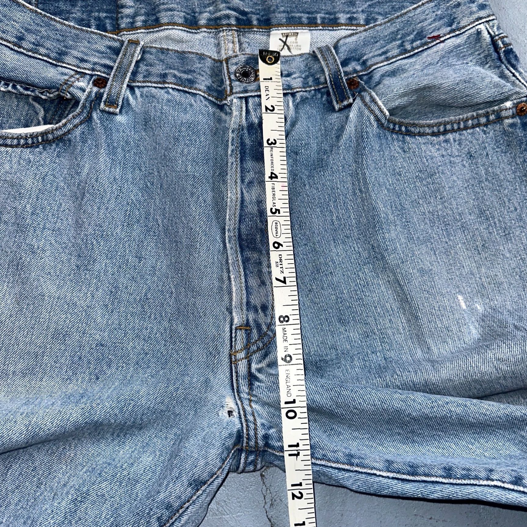 Levi's VINTAGE Levi's 501 Jeans Straight 35x32 Blue Light Wash 32x29 Denim Cotton 5-Pocket Mens Regular Size US 35 - 6 Thumbnail