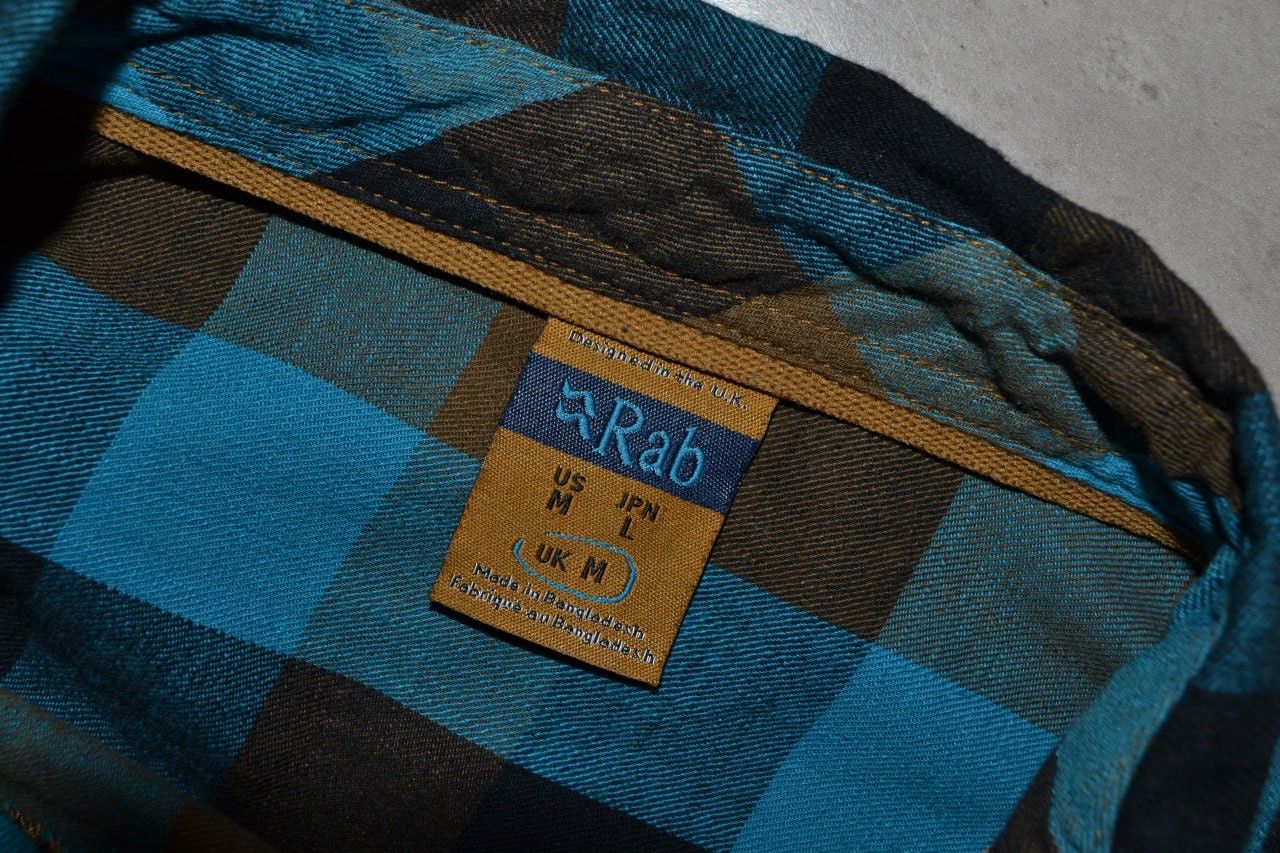 Rab Rab Dusker Long Sleeve Azure Check Cotton Shirt size M Size US M / EU 48-50 / 2 - 9 Thumbnail