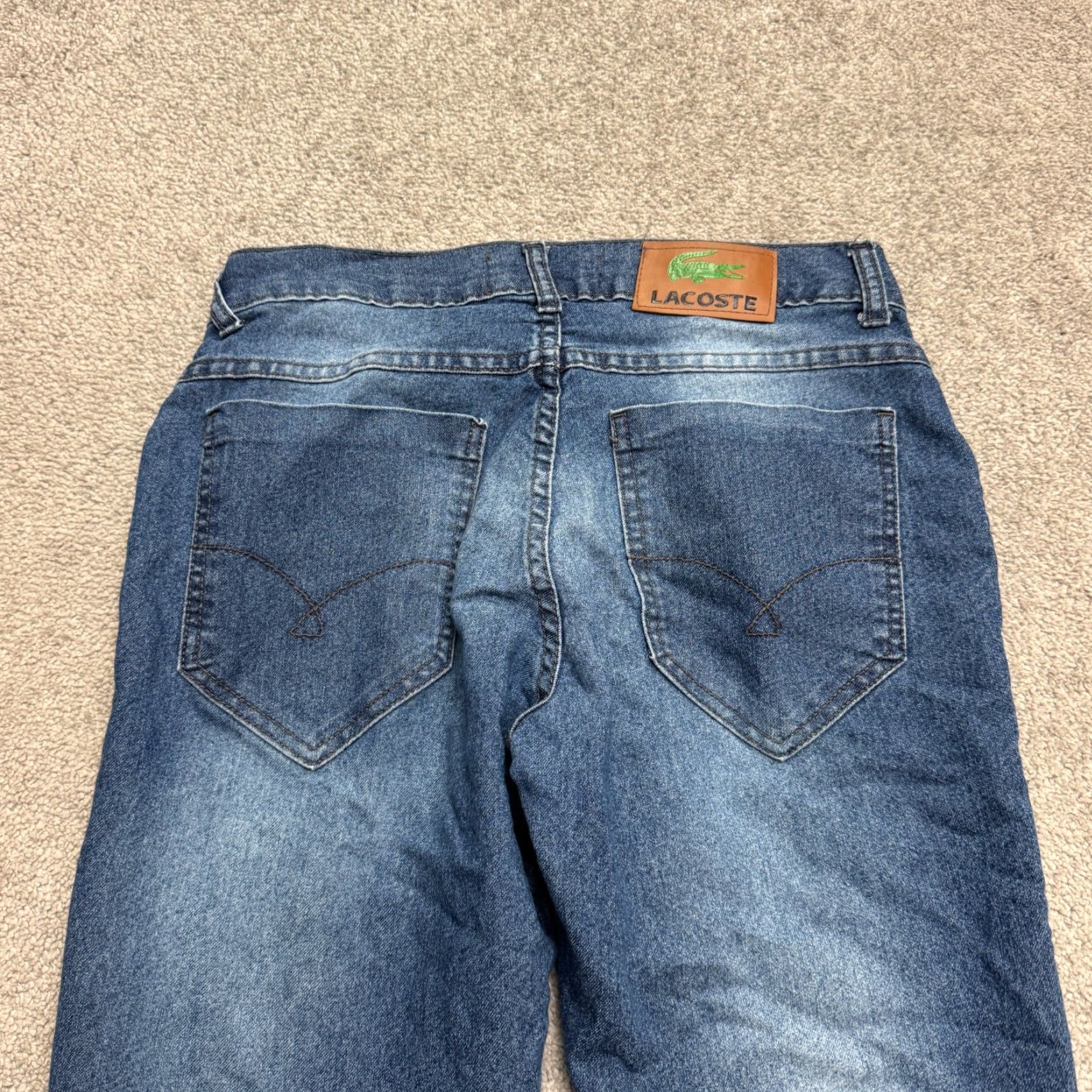 Lacoste VINTAGE Lacoste Men's Jeans - 40 Waist, Straight Leg, Medium Wash Denim, Casual Streetwear, 30x32 Size US 40 / EU 56 - 5 Thumbnail