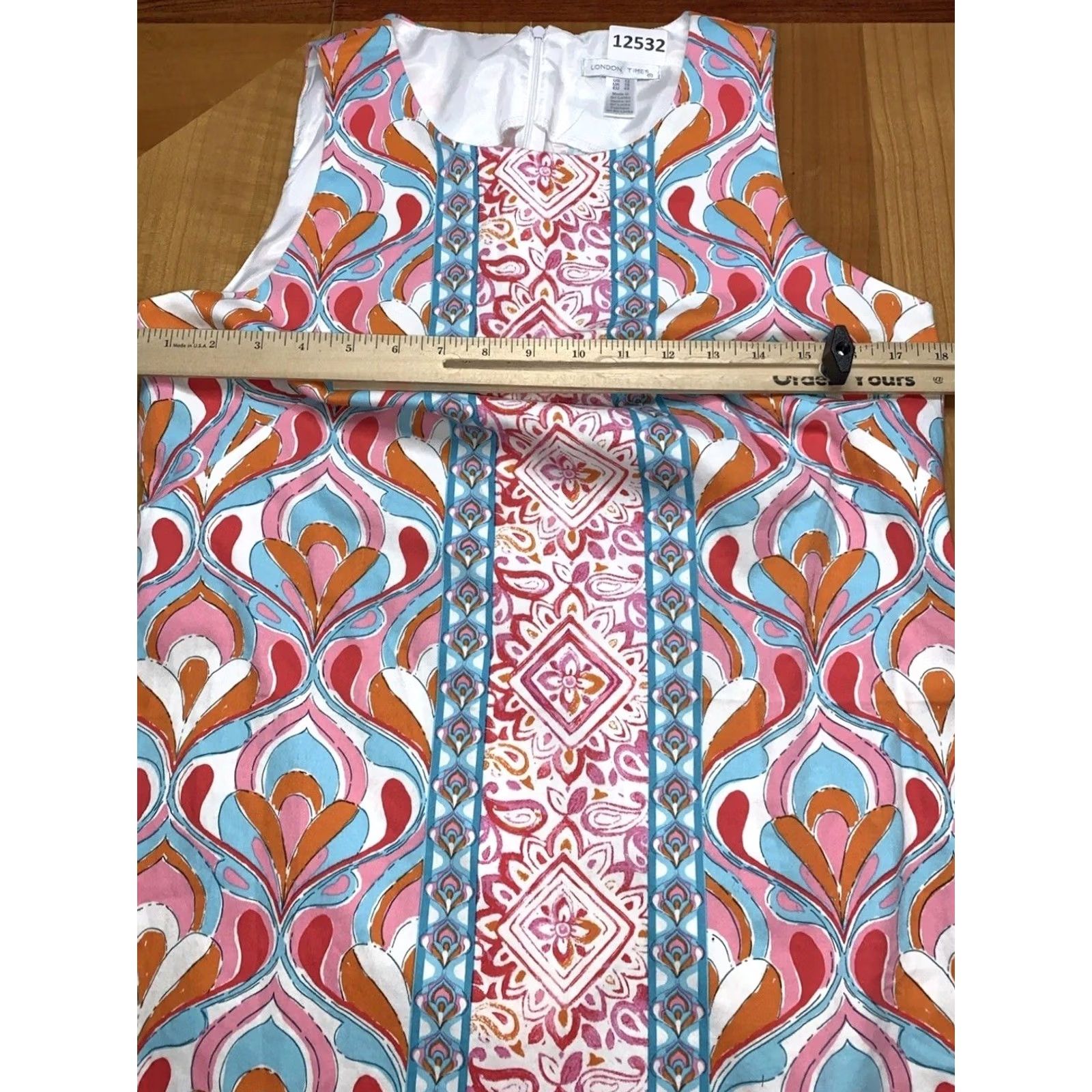 Vintage VINTAGE London Times Paisley Print Tank Dress Womens 12-12532 Size XL / US 12-14 / IT 48-50 - 3 Thumbnail