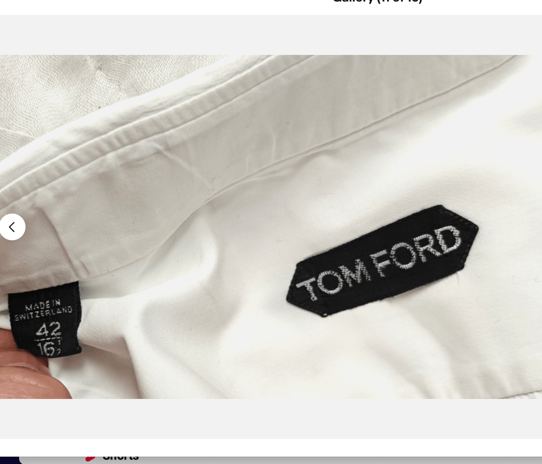 Tom Ford Classic White Dress Shirt 42/16.5 Made in Switzerland Size US L / EU 52-54 / 3 - 10 Thumbnail