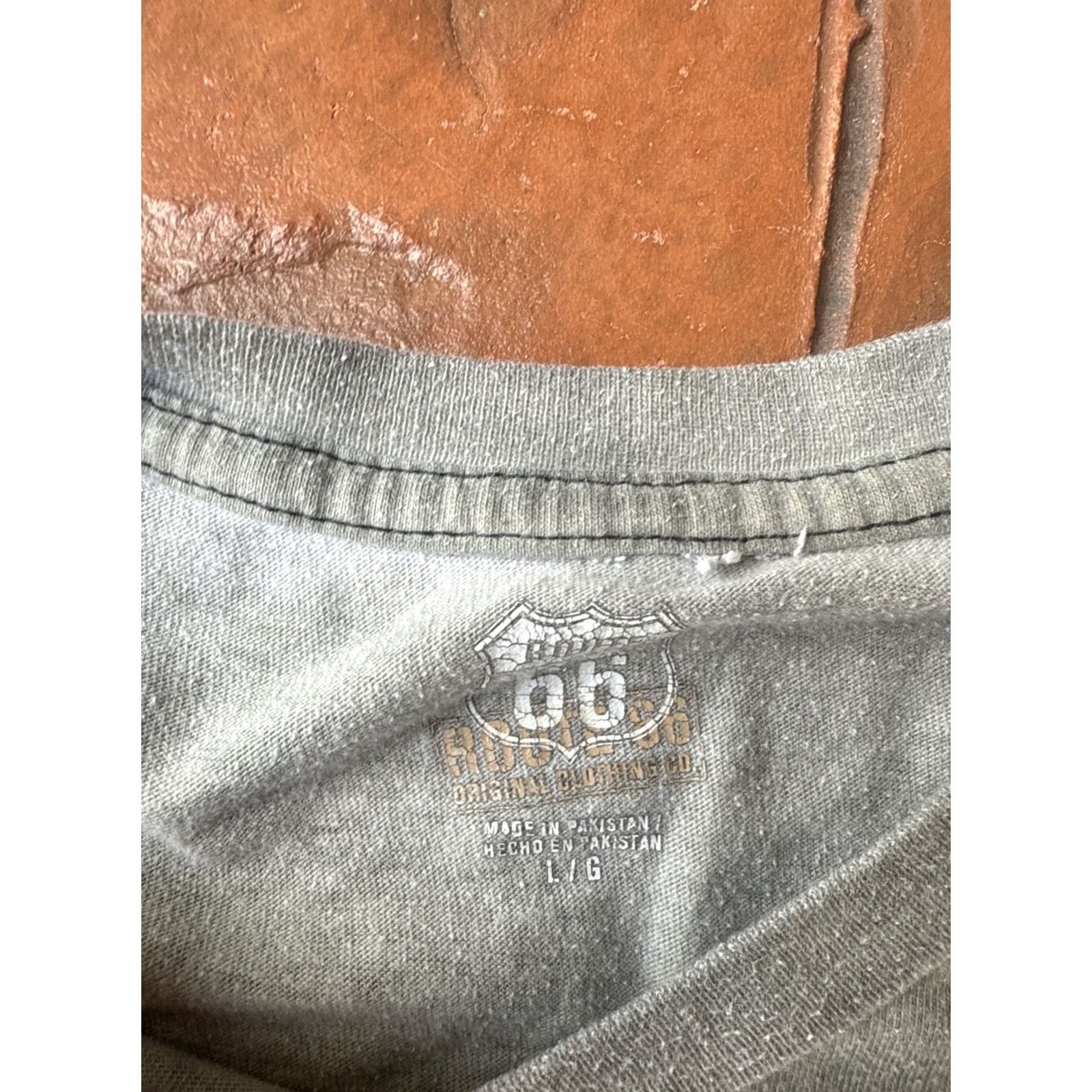 Route 66 VINTAGE Route 66 T-Shirt Mens L Gray Y2K Star Embroidered Cyber 90s Retro Skater Pattern Striped Short Sleeve Crew Neck Knit Cotton◇ Size US L / EU 52-54 / 3 - 2 Thumbnail
