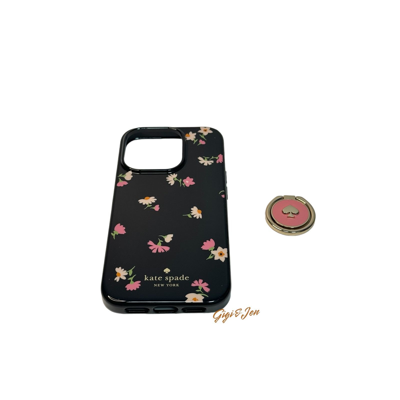 Kate Spade Kate Spade Stability Ring and Case iPhone 15 Pro flower New Size ONE SIZE - 4 Thumbnail