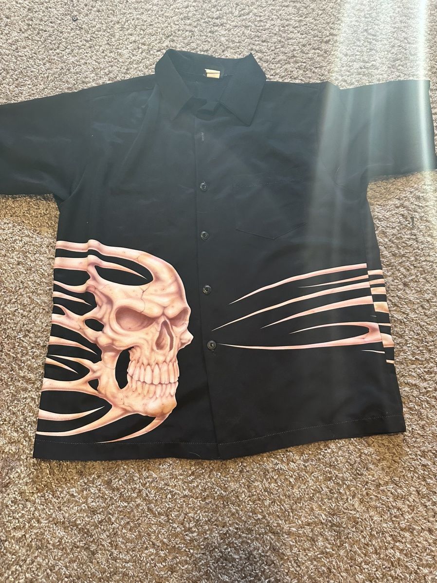 Vintage Skull button up Size US XL / EU 56 / 4 - 2 Thumbnail