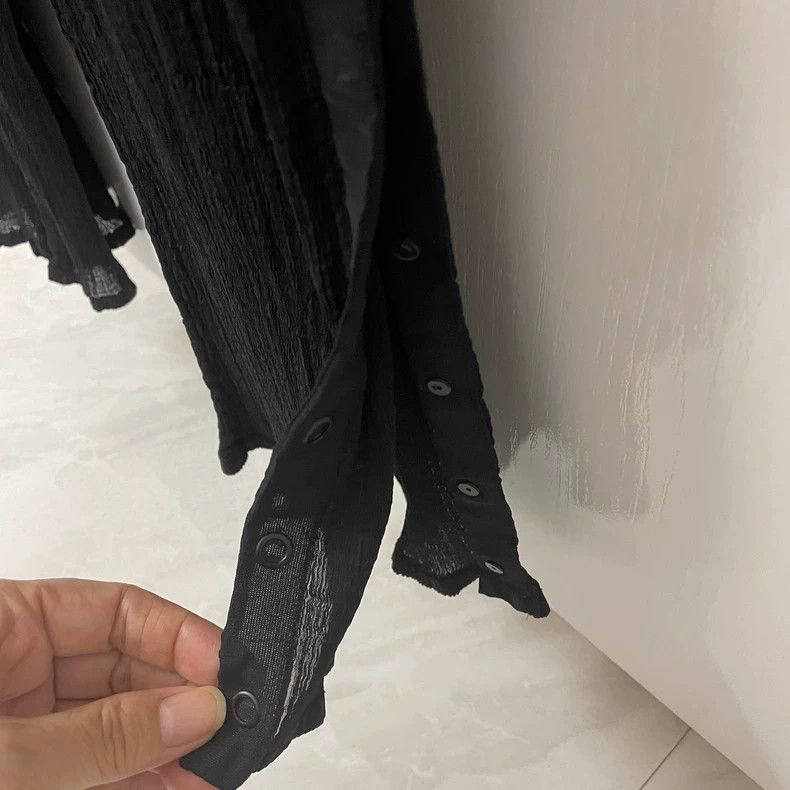Issey Miyake Issey Miyake size:one size Black gauze trousers Size 42" / US 20 - 2 Thumbnail