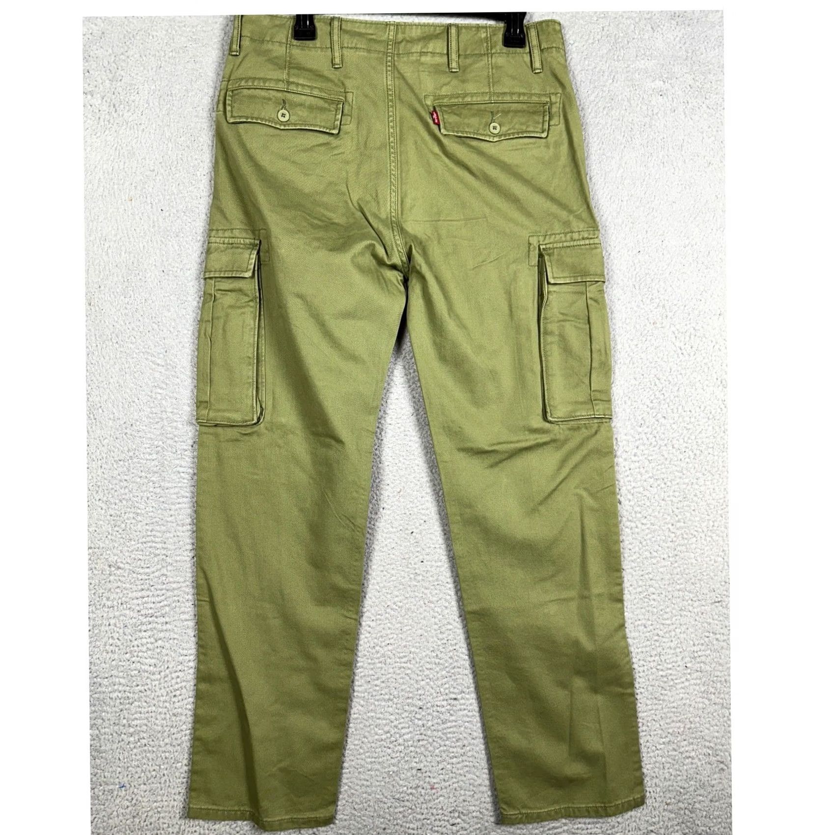 Levi's Levi's Cargo Pants Mens 31x32 Olive Green Cargo Straight Leg Red Tab Flat Front Outdoor Size US 31 - 2 Thumbnail