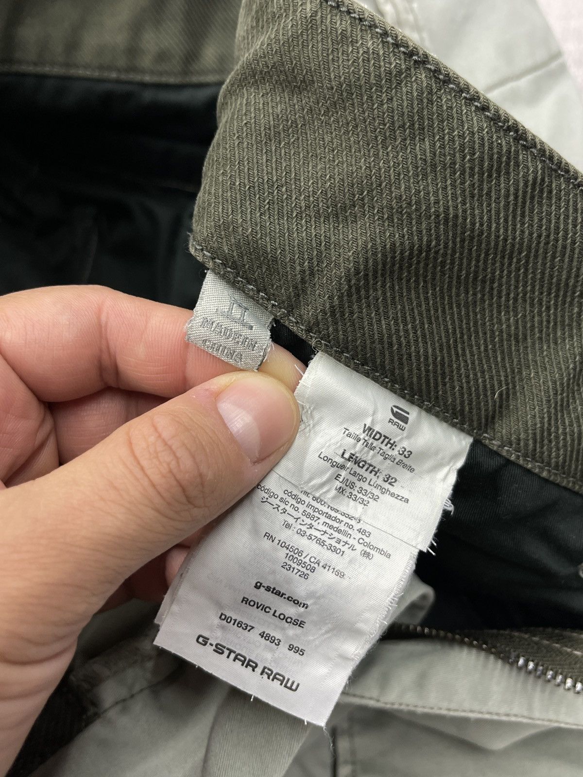 G-Star Mens G Star Raw Rovic Loose Cargo Pants Size 33x32 Size US 33 - 16 Thumbnail