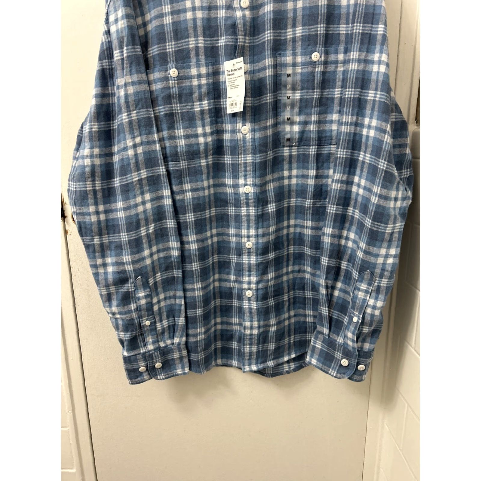 Vintage Sonoma Shirt Mens Medium Blue Plaid Flannel Button-Down Long Sleeve Supersoft Size US M / EU 48-50 / 2 - 3 Thumbnail