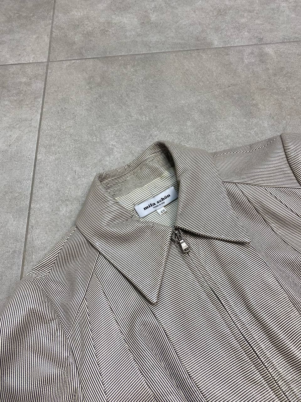 Mila Schon Mila Schon Real Sheepskin Striped Leather Jacket Size M / US 6-8 / IT 42-44 - 12 Thumbnail