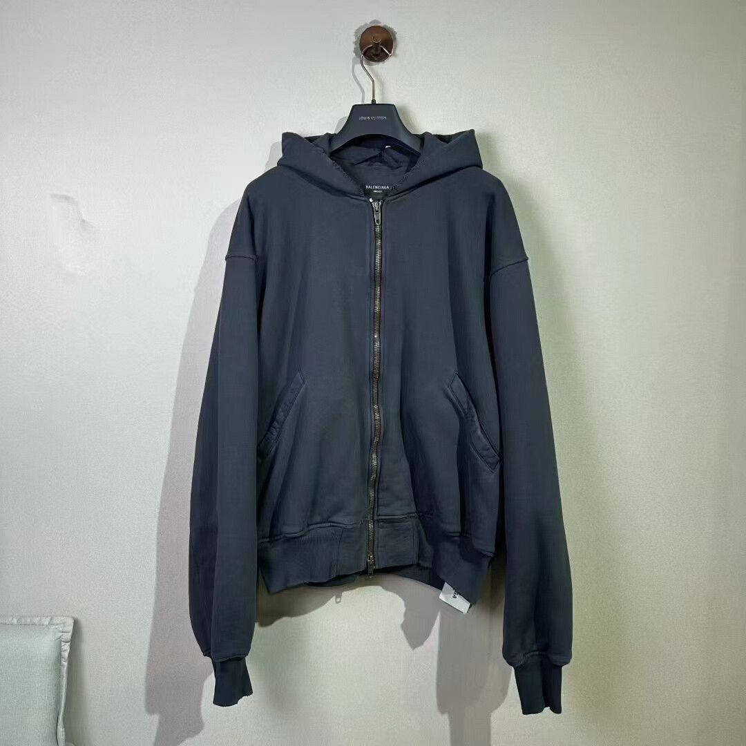 Balenciaga Balenciaga Reversed Letter Zip Hoodie Size US XXS / EU 40 - 1 Thumbnail