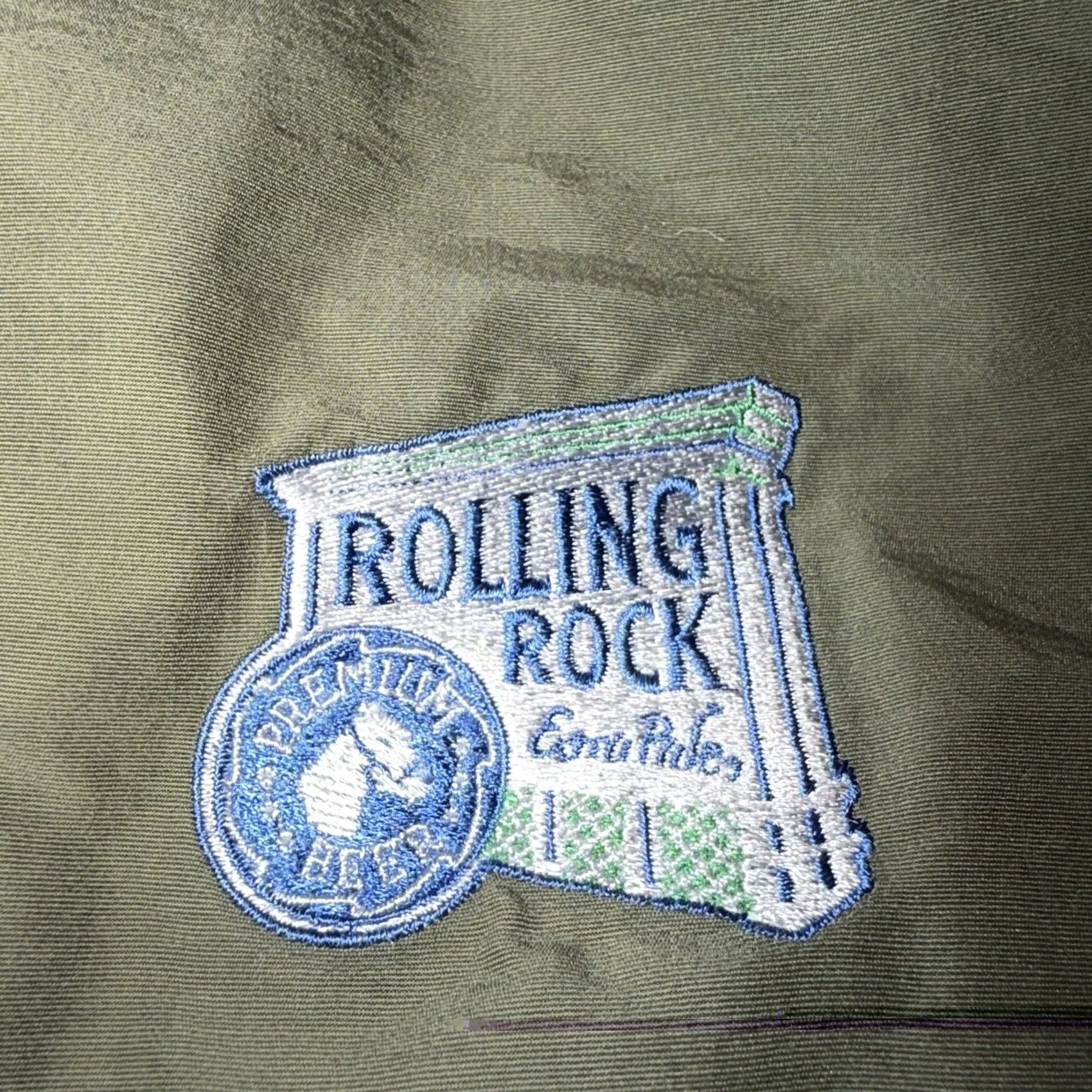 Izod VINTAGE Midwest IZOD Rolling Rock Jacket Mens L Green 1/4 Zip Size US L / EU 52-54 / 3 - 2 Thumbnail