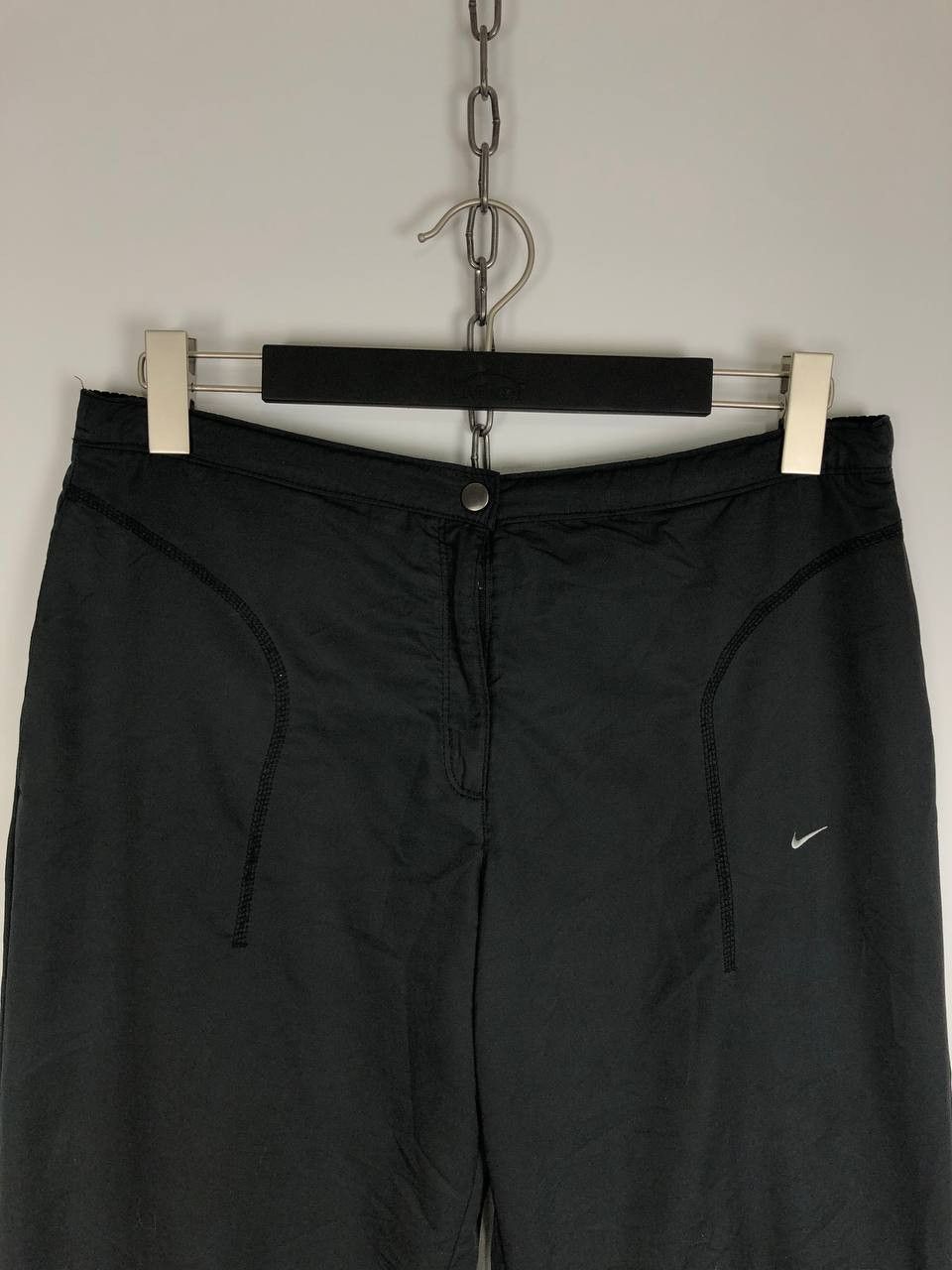 Nike Nike Vintage Drill Pants Streetwear Black Swoosh Logo Size US 33 - 2 Thumbnail