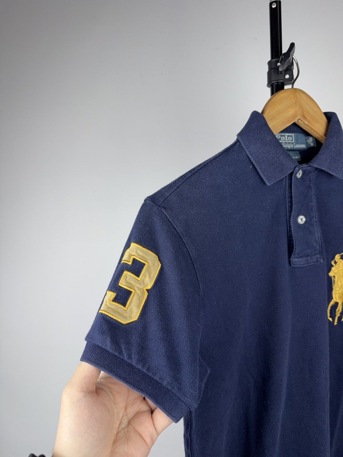 Polo Ralph Lauren 90s Retro VNTG Polo Ralph Lauren Big Pony No.3 Navy Polo XS Size US XS / EU 42 / 0 - 6 Thumbnail