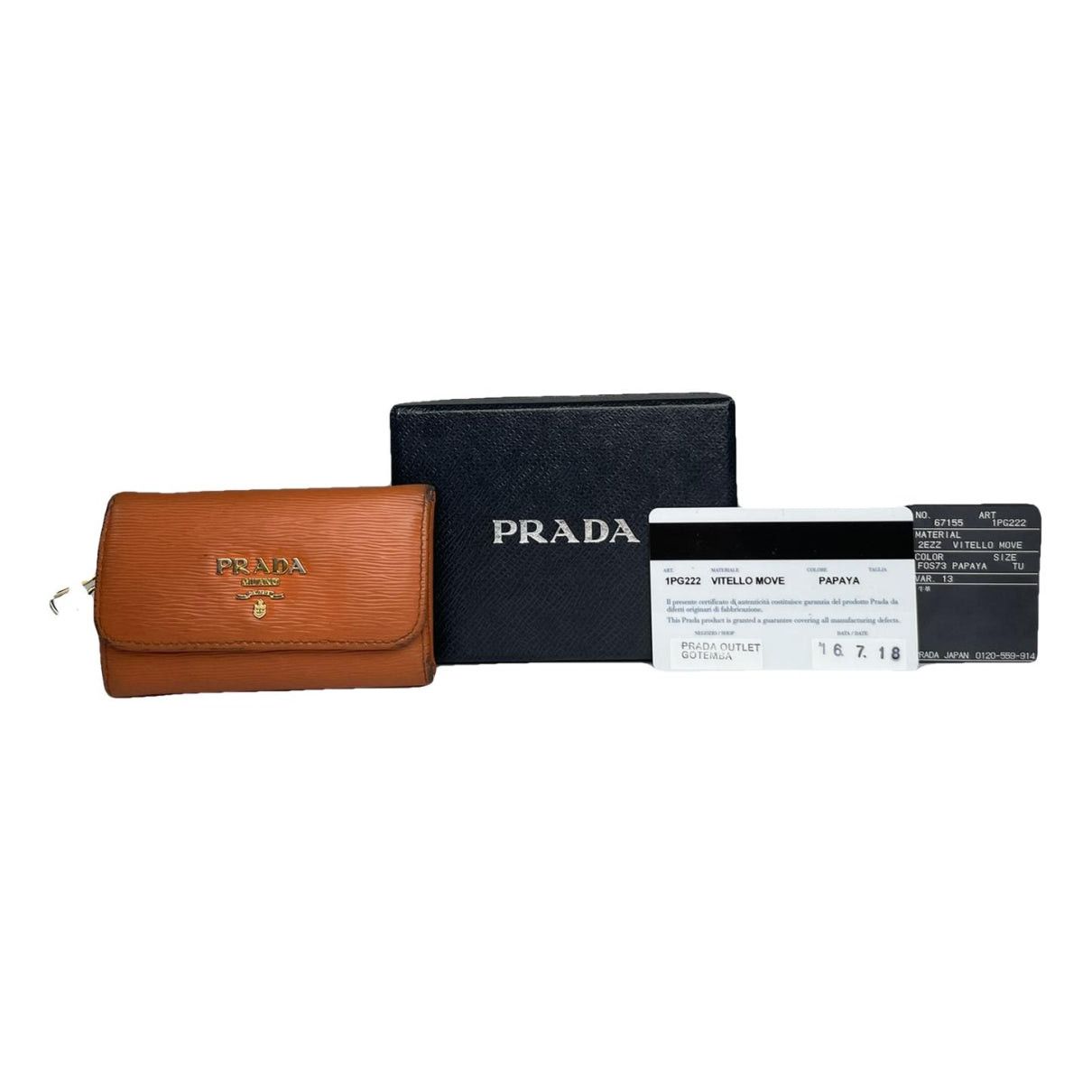 Prada Orange Leather Purse Size ONE SIZE - 1 Thumbnail