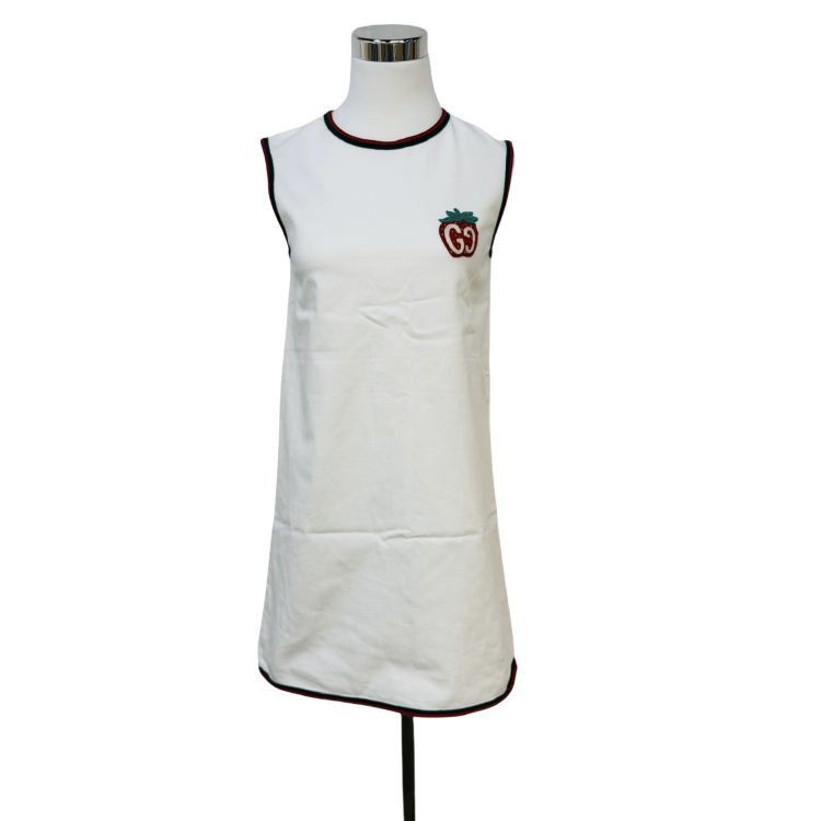 Gucci Gucci Strawberry Embroidered Mini Dress Size 12 Size S / US 4 / IT 40 - 1 Thumbnail