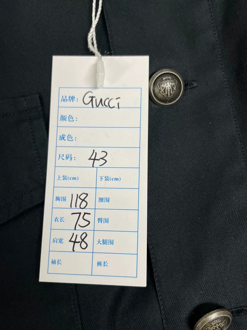 Gucci Gucci Size 43 Black color-blocked long-sleeved shirt 2502- Size US S / EU 44-46 / 1 - 3 Thumbnail