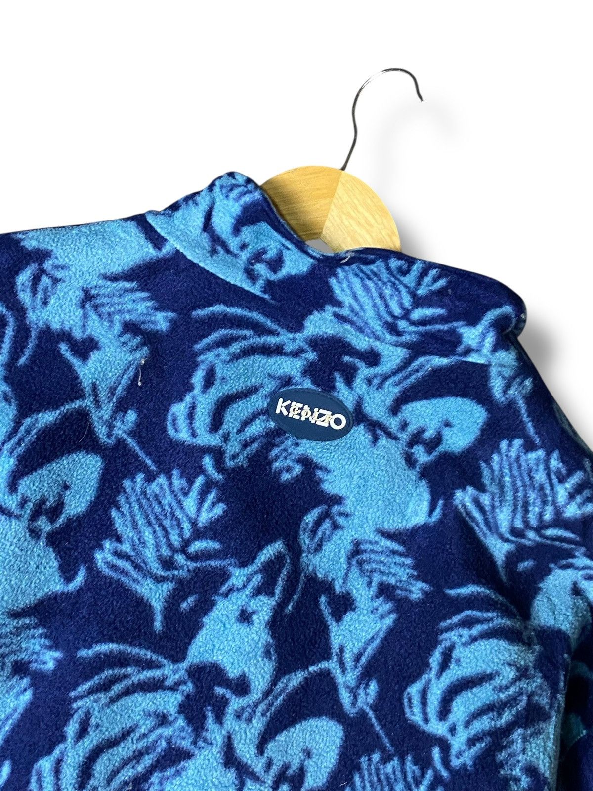 Japanese Brand × Kenzo × Vintage KENZO GOLF Fish Patterned Fleece Jacket (132) Size US S / EU 44-46 / 1 - 2 Thumbnail