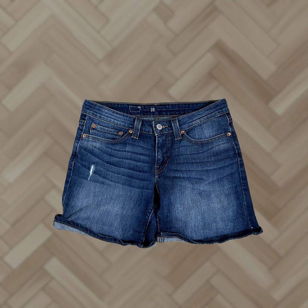 Levi's Levi's Bermuda Shorts Dark Wash size 28 Womens Regular Mid Rise Cotton Polyester Elastane Denim Logo Breathable Stretch Size 28" / US 6 / IT 42 - 1 Thumbnail