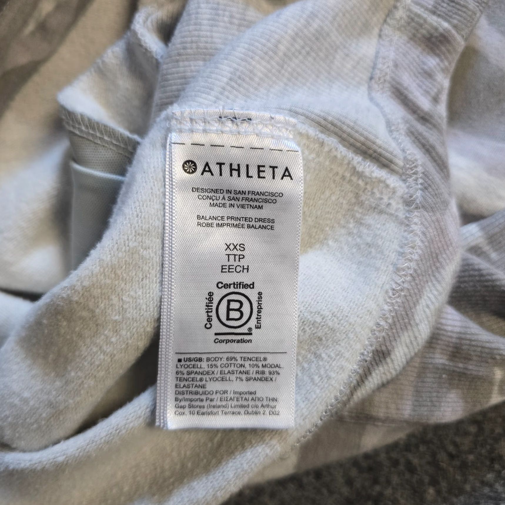 Athleta Athleta Dress Womens XXS Gray Camo Balance Printed Long Sleeve Pockets Casual Size XXS / US 00 / IT 34 - 7 Thumbnail