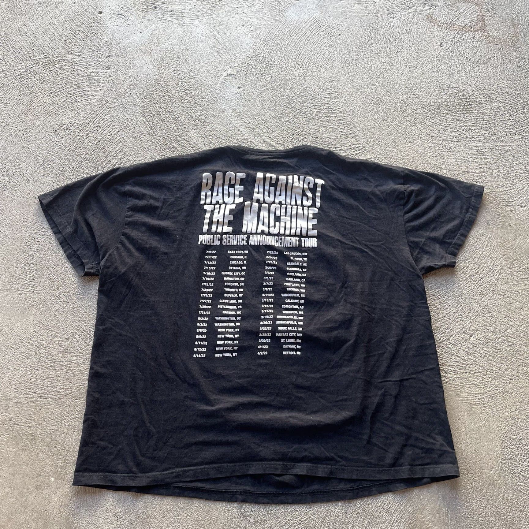Orage Rage Against The Machine Shirt 3XL Black Public Service Tour 2022 Band Music Mens Size US XXL / EU 58 / 5 - 3 Thumbnail