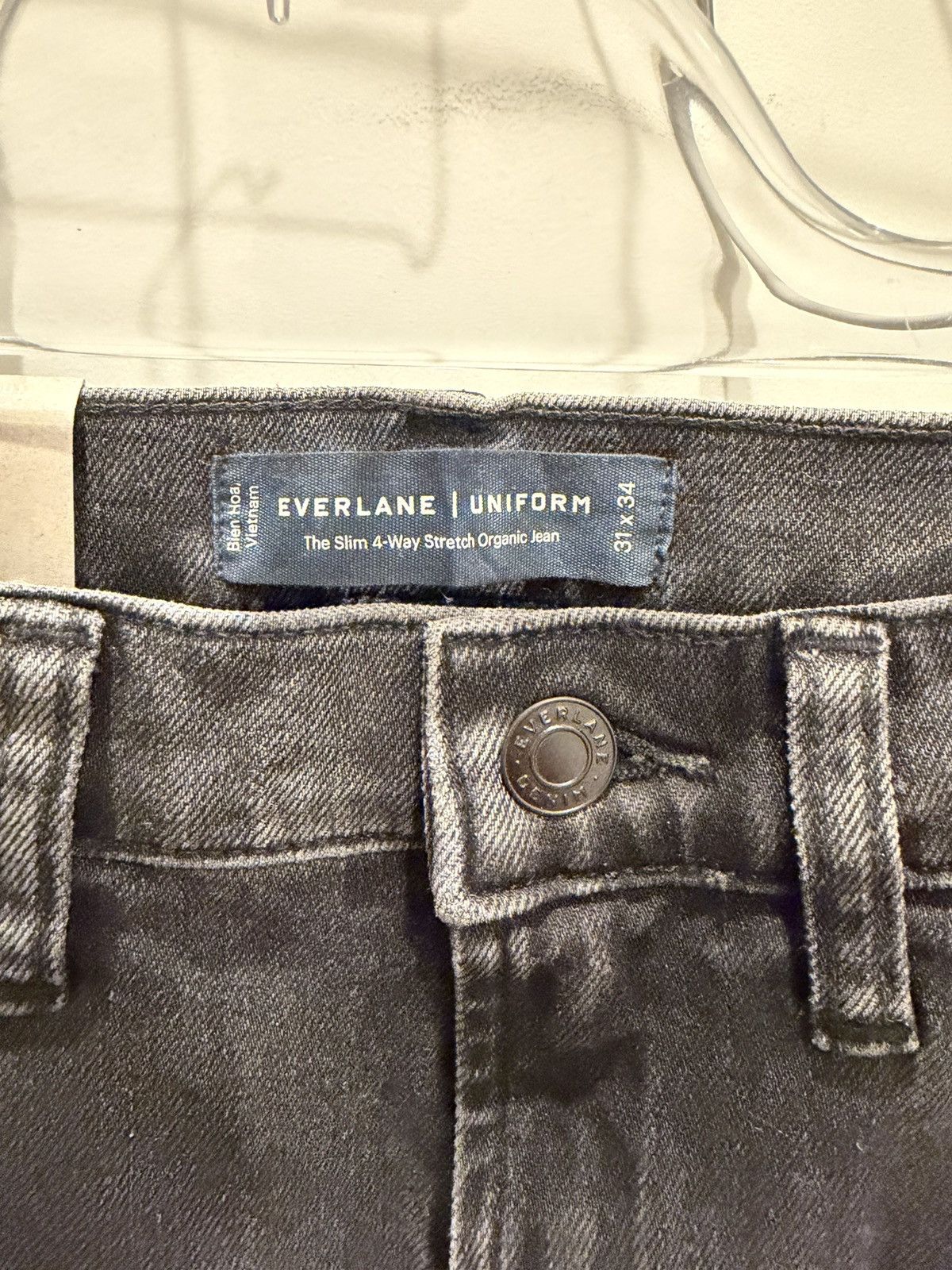 Everlane NEW Everlane 31x34 Slim Stretch Organic Jean - Washed Black Size US 31 - 4 Thumbnail
