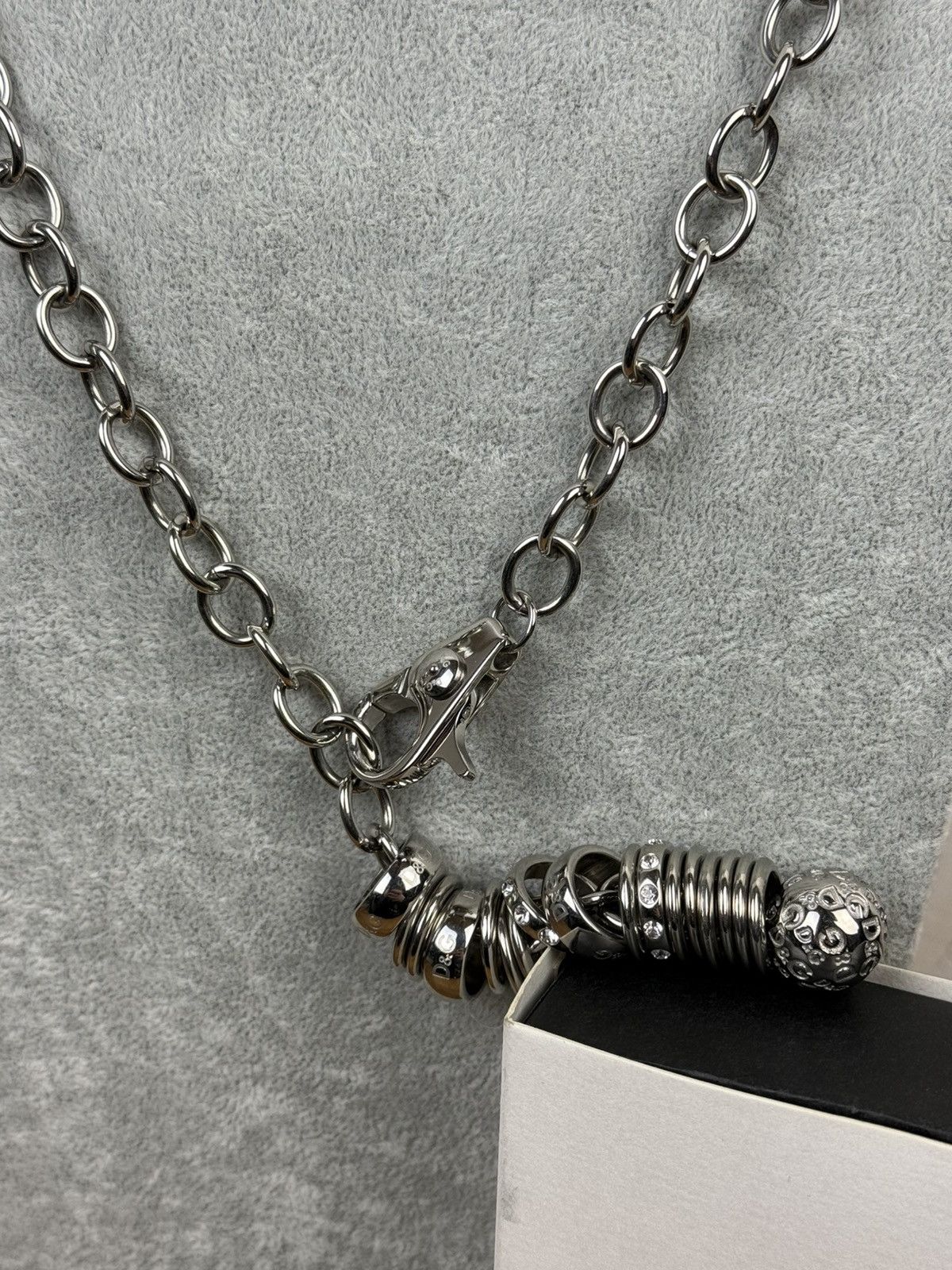 Dolce & Gabbana Dolce & Gabbana Chain Ring Stack Pendant Necklace Size ONE SIZE - 4 Thumbnail