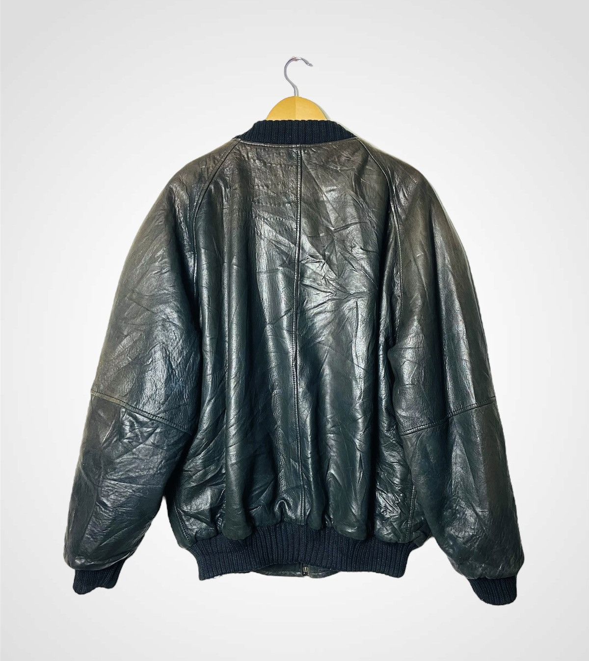 Ermenegildo Zegna Ermenegildo Zegna Leather Bomber Jacket (Made in Italy) Size US L / EU 52-54 / 3 - 2 Thumbnail