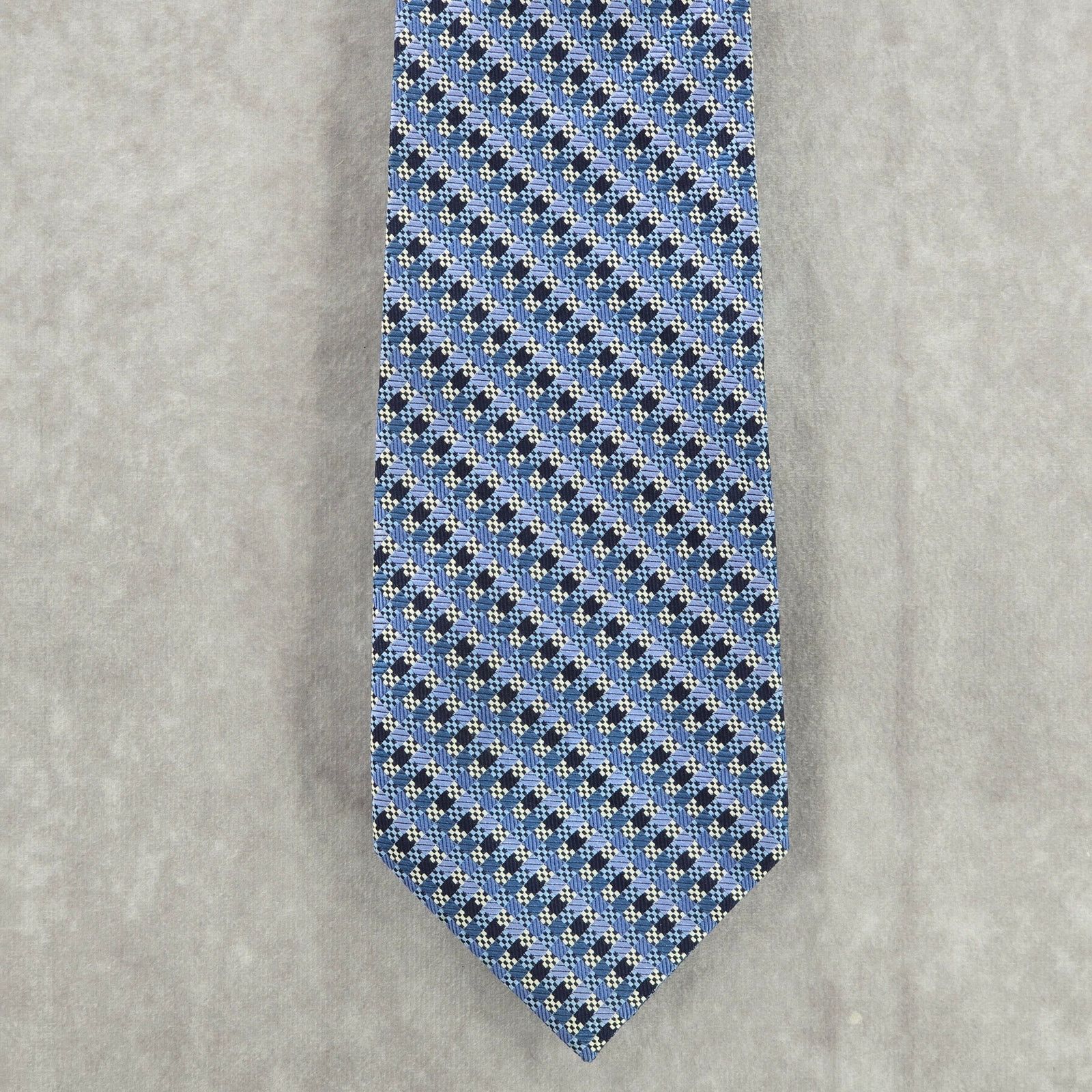 Other Porta Bella Blue Geometric 100% Silk Neck Tie NWOT Size 30 - 1 Thumbnail