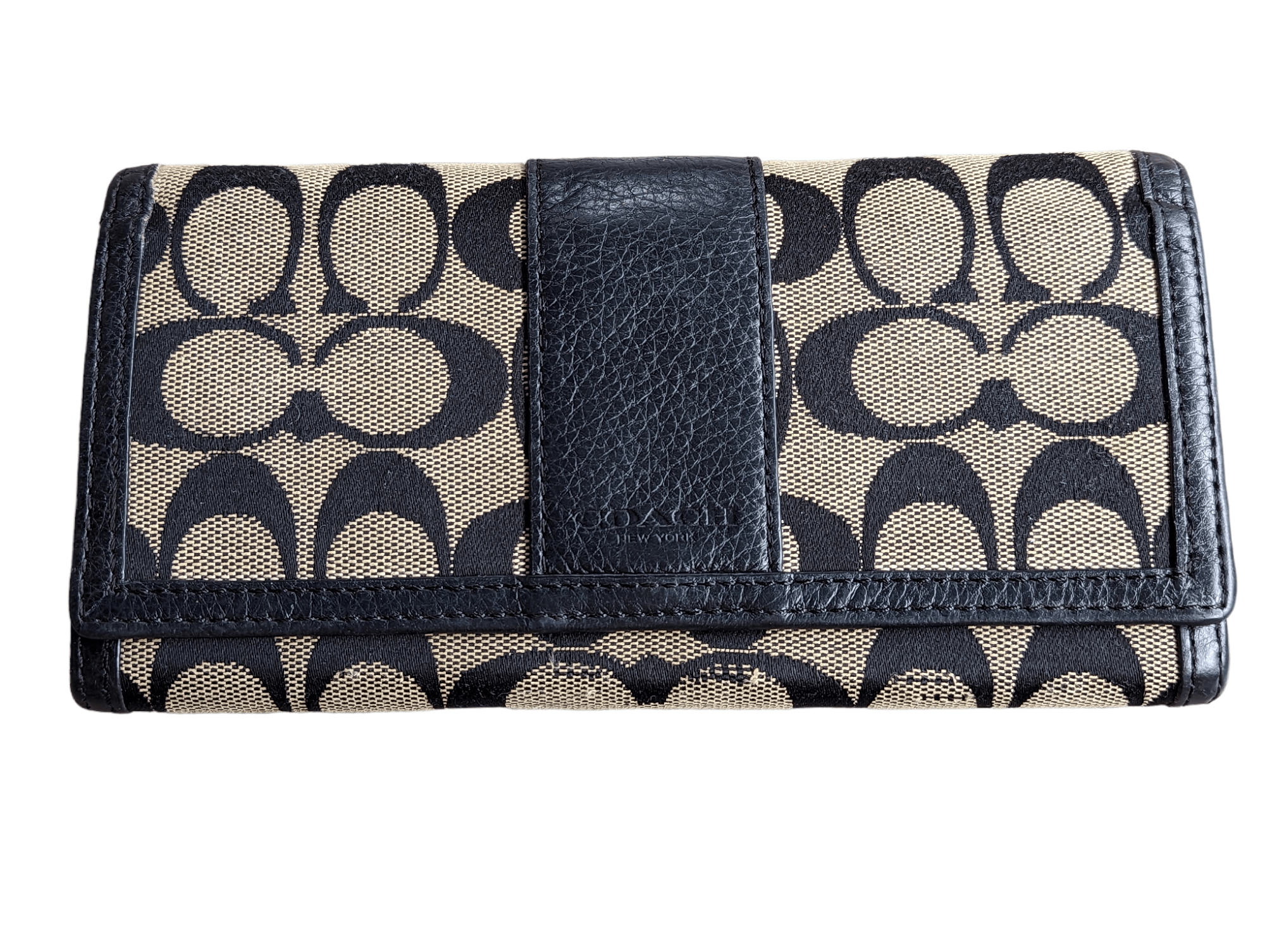 Coach Medium Corner Zip Wallet With Signature Rivets CX404