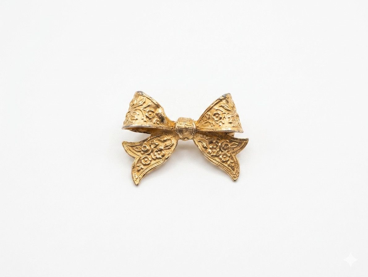 Other Carol Dauplaise Vintage Gold-Tone Filigree Bow Brooch Size ONE SIZE - 1 Thumbnail