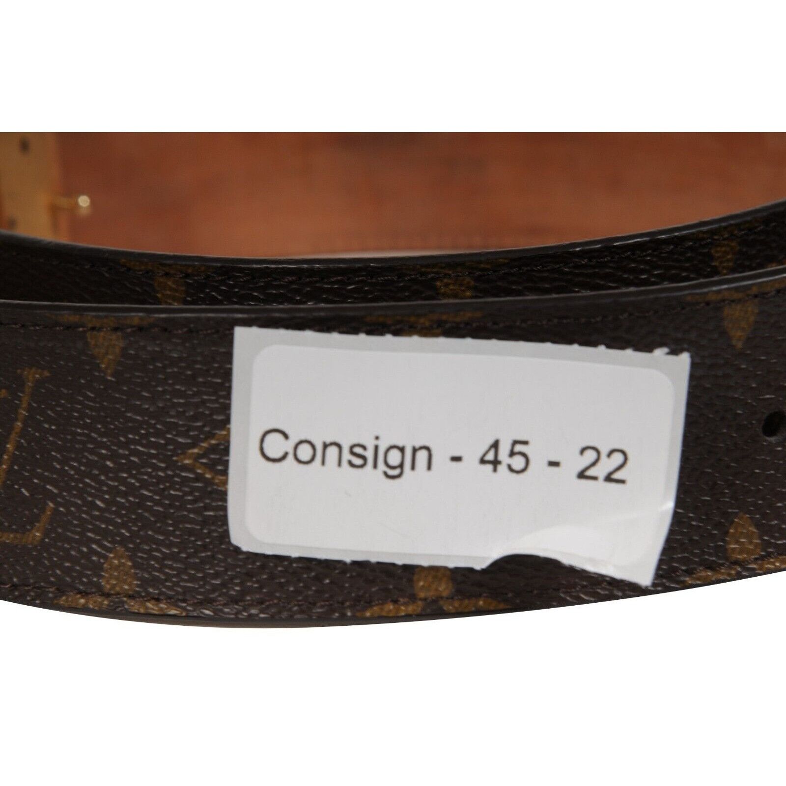 Louis Vuitton Monogram LV Initials Buckle Belt 90 36 Brown Size 36 - 8 Thumbnail