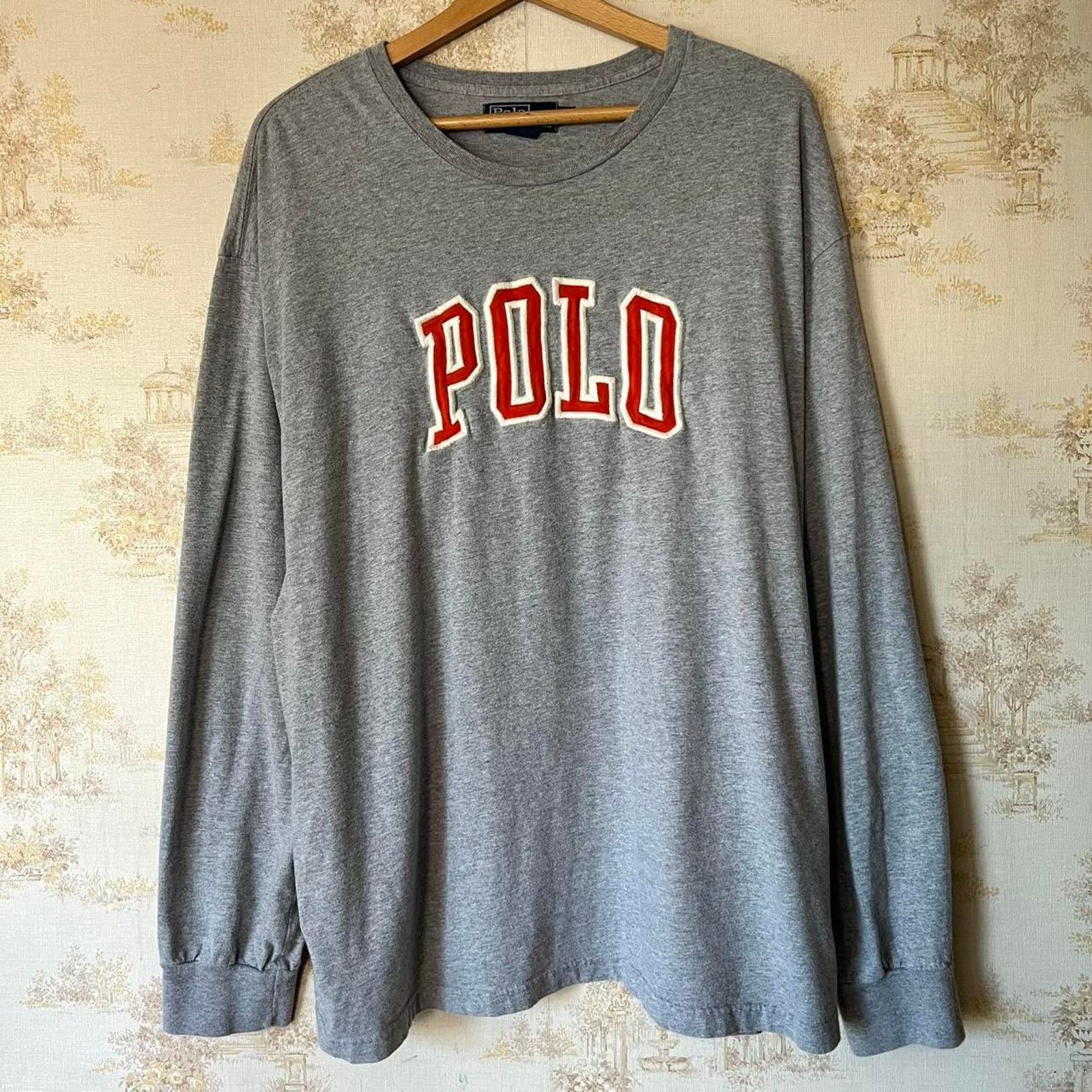 Polo Ralph Lauren Vintage 90s Polo Ralph Lauren Spellout Tee | Grey | Size 2XL Size US XXL / EU 58 / 5 - 1 Thumbnail