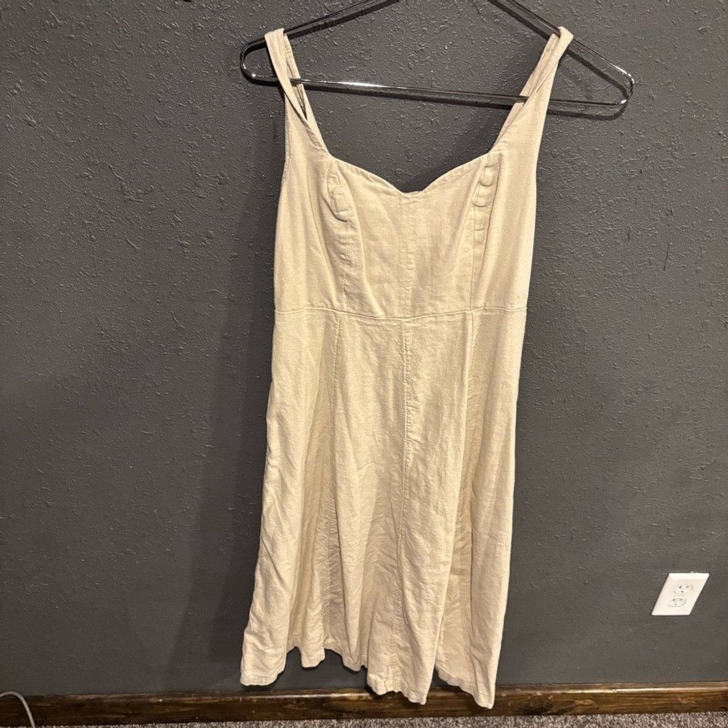 Old Navy Old Navy Cream Textured Midi Dress Size M / US 6-8 / IT 42-44 - 1 Thumbnail
